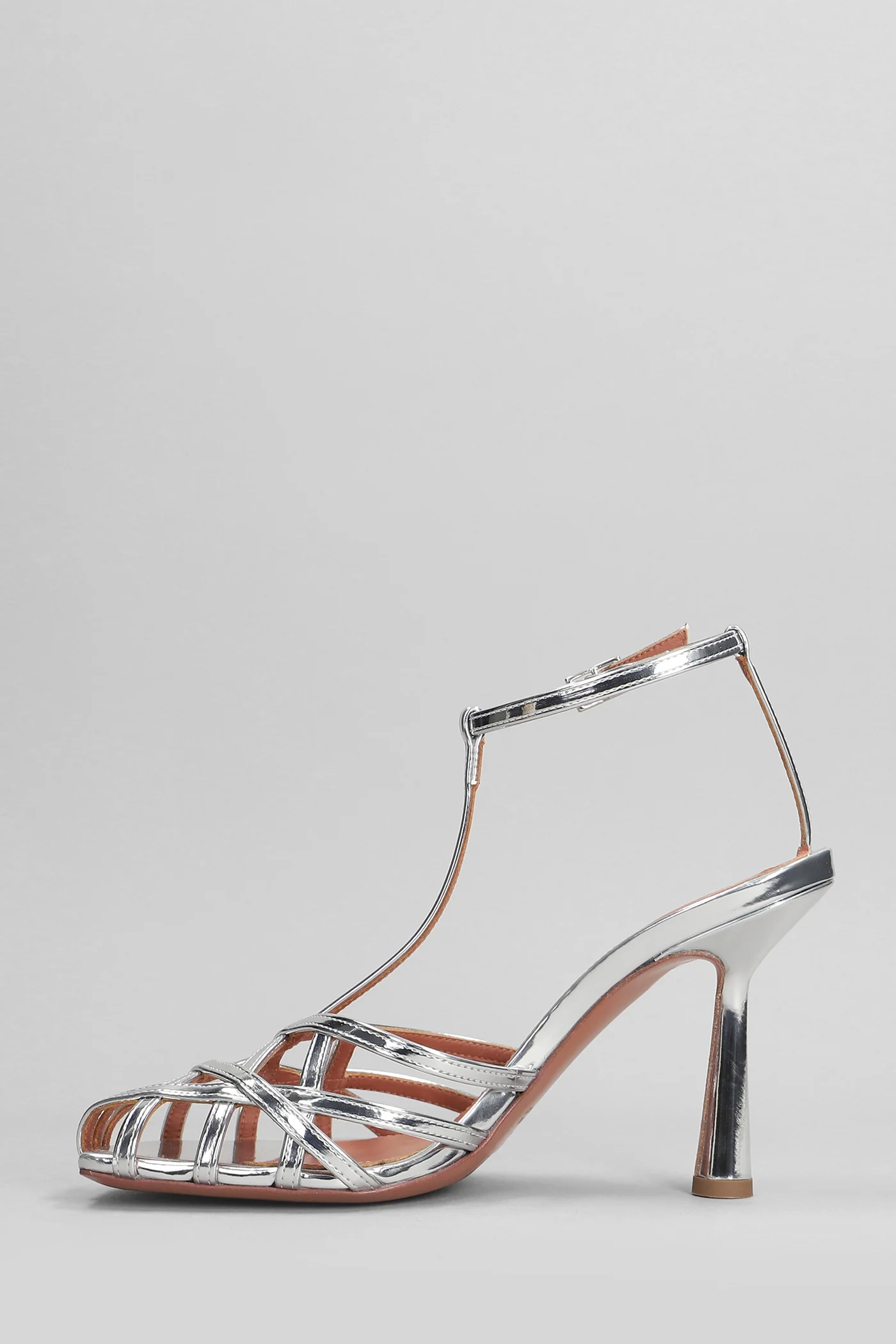 Lidia Sandals in silver leather - Image 3