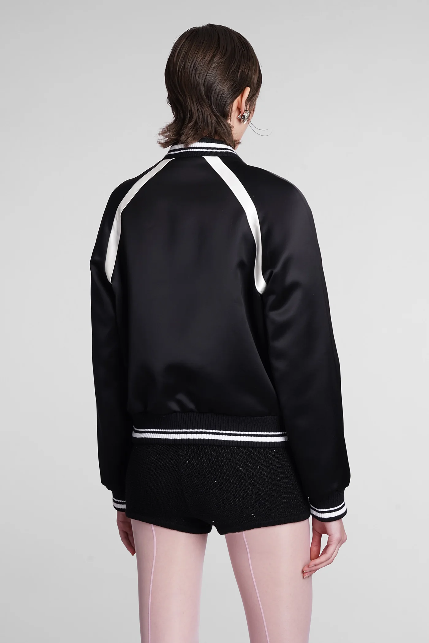 Bomber Jacket in black viscose - Image 3