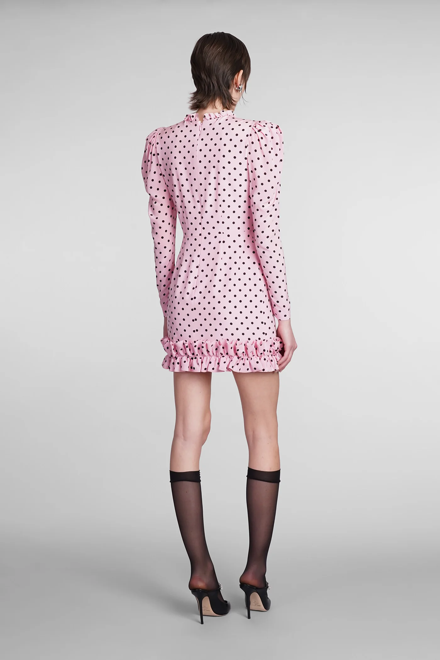 Dress woman  in rose-pink silk - Image 3
