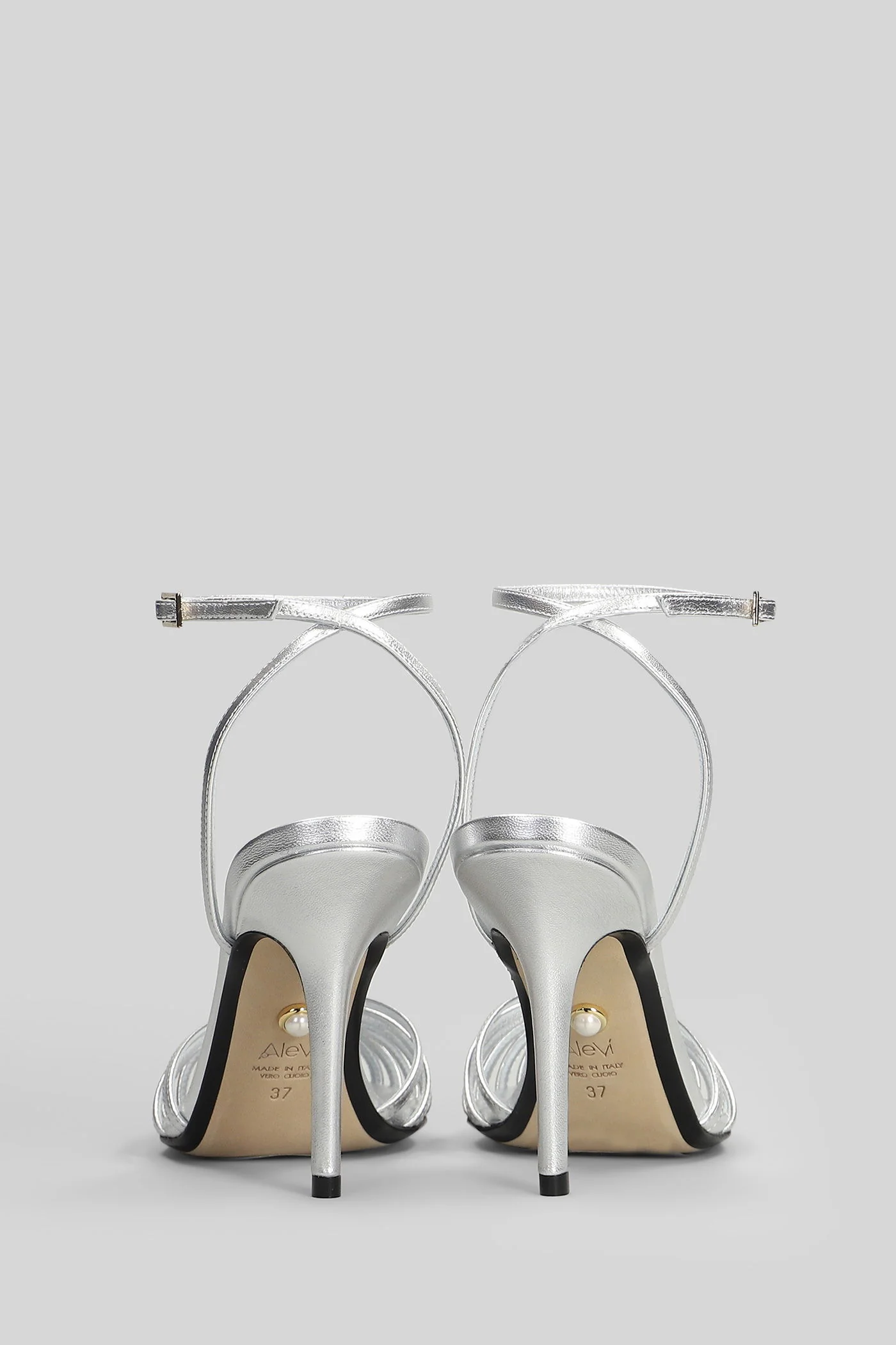 Blake 95 Sandals in silver leather - Image 4