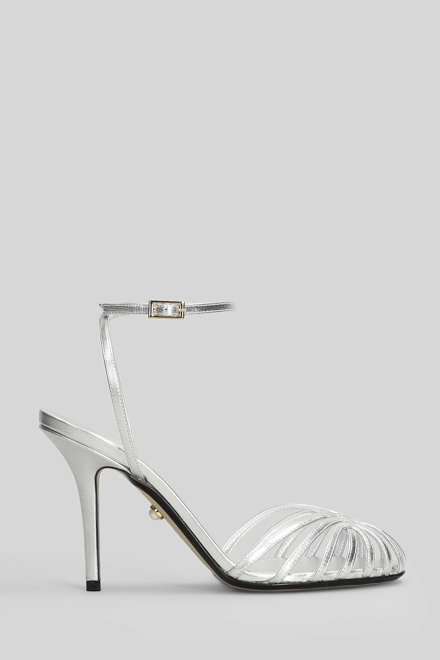 Blake 95 Sandals in silver leather - Image 6
