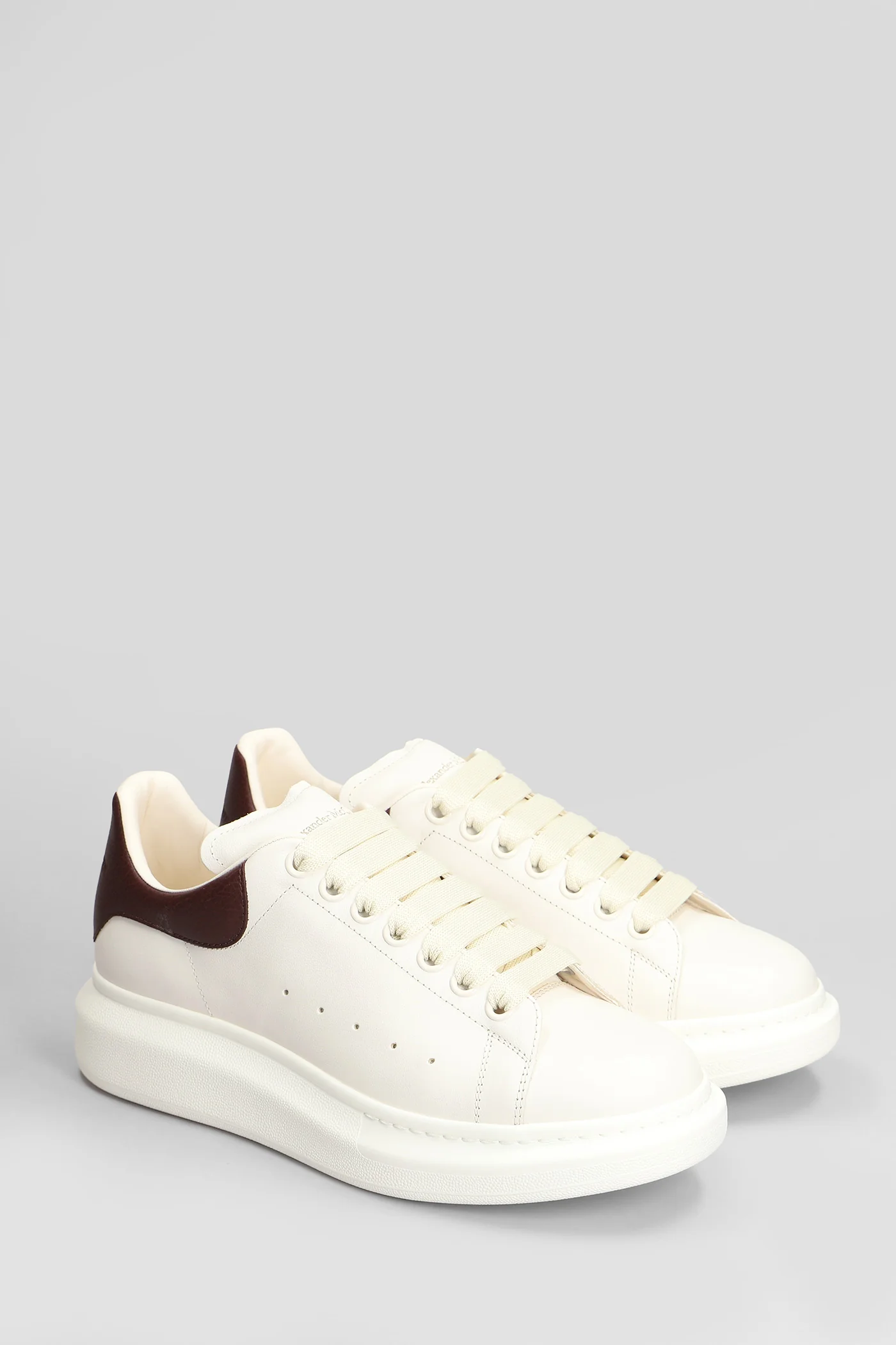 Oversize sneak Sneakers in beige leather - Image 2
