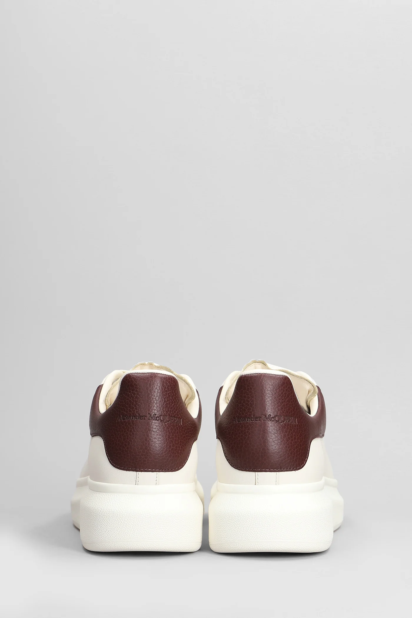 Oversize sneak Sneakers in beige leather - Image 4