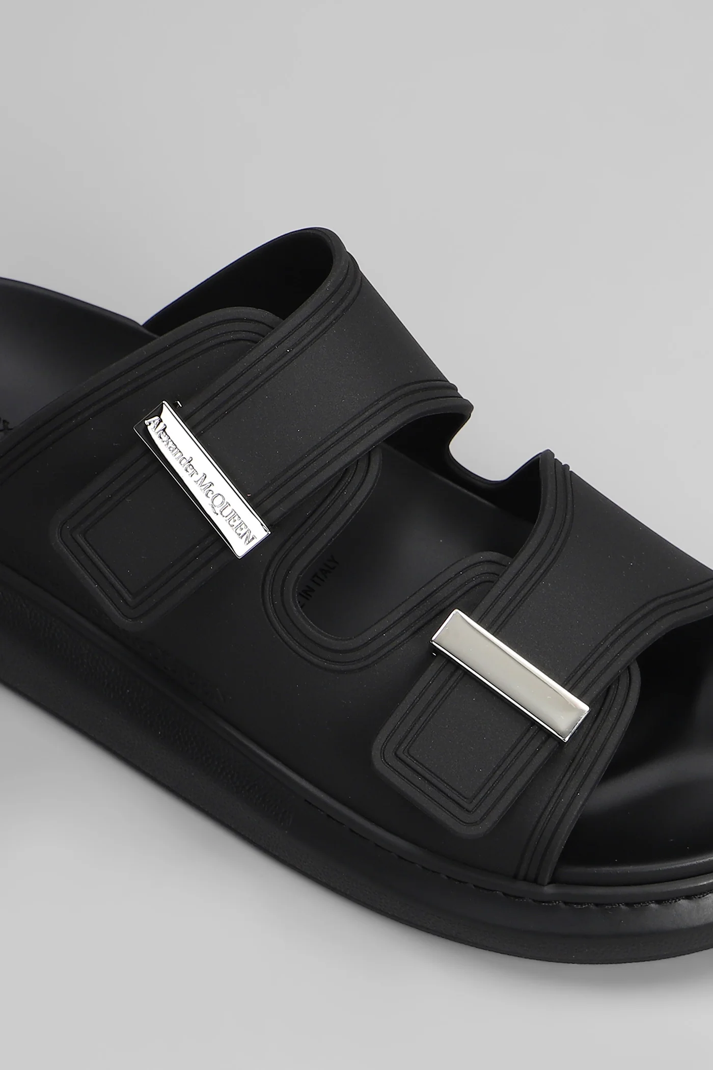 Sandals in black rubber/plasic - Image 5