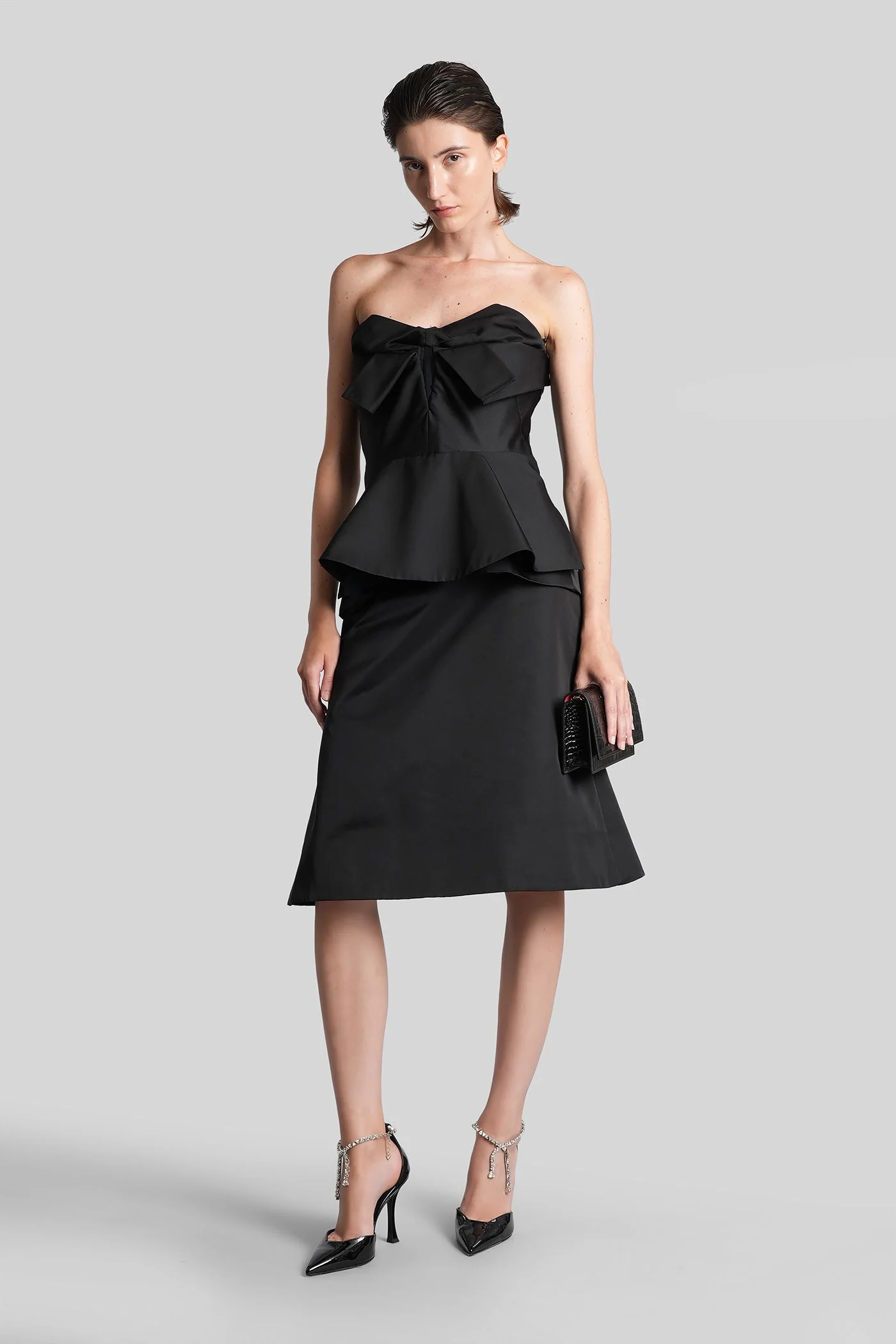 Skirt in black polyester - Image 2