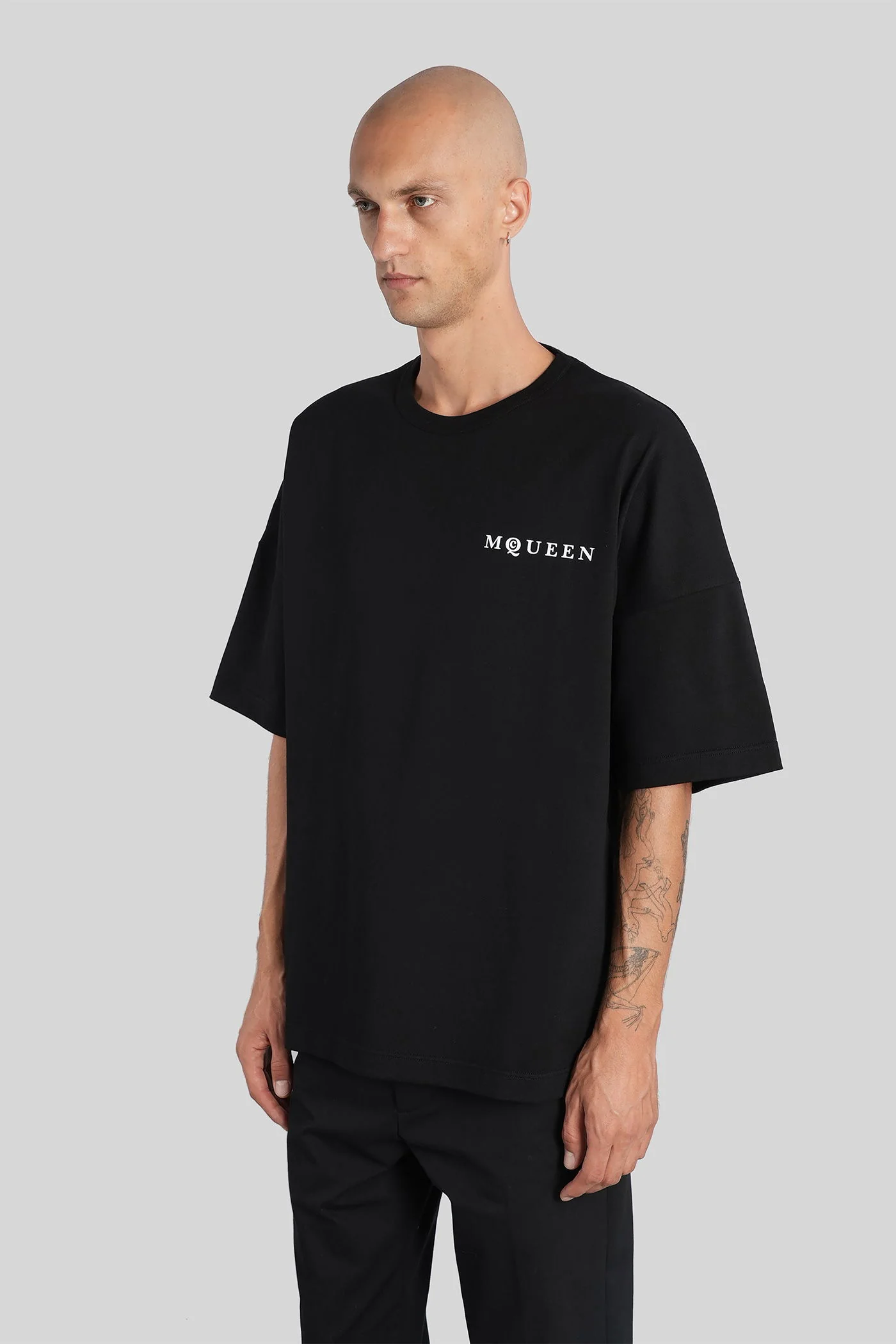 T-Shirt in black cotton - Image 4