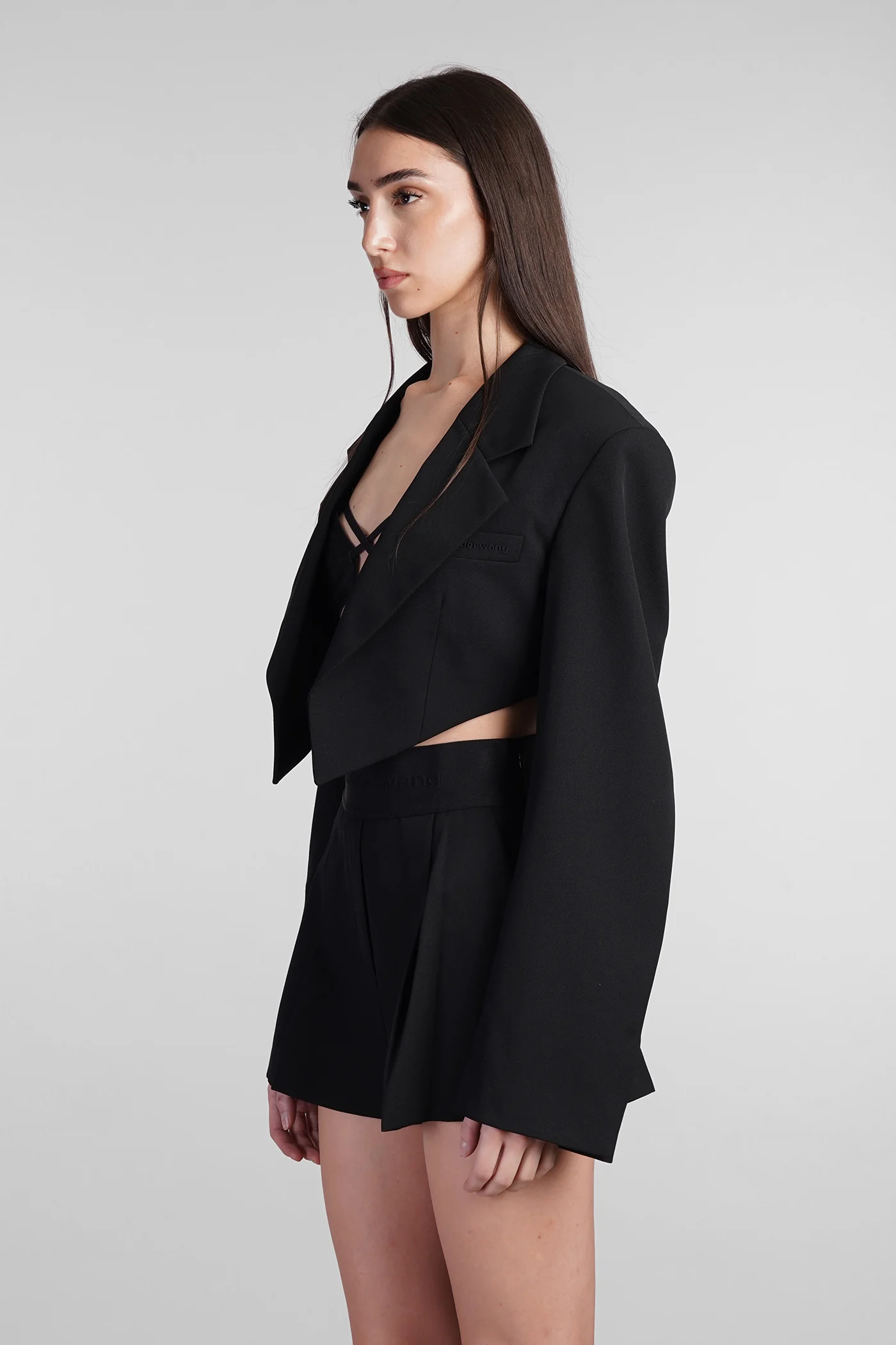 Blazer in black wool - Image 4