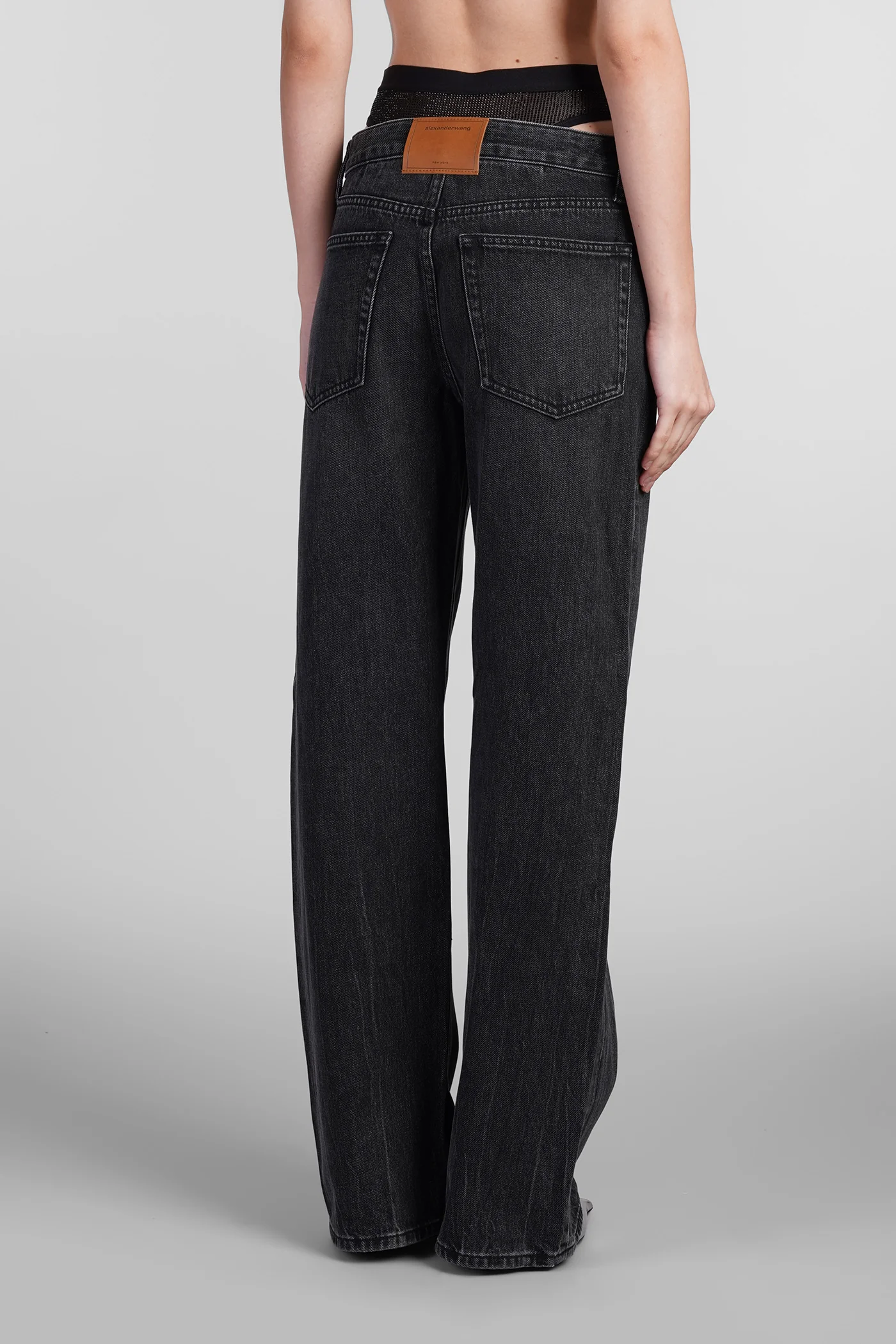 Jeans in black cotton - Image 3