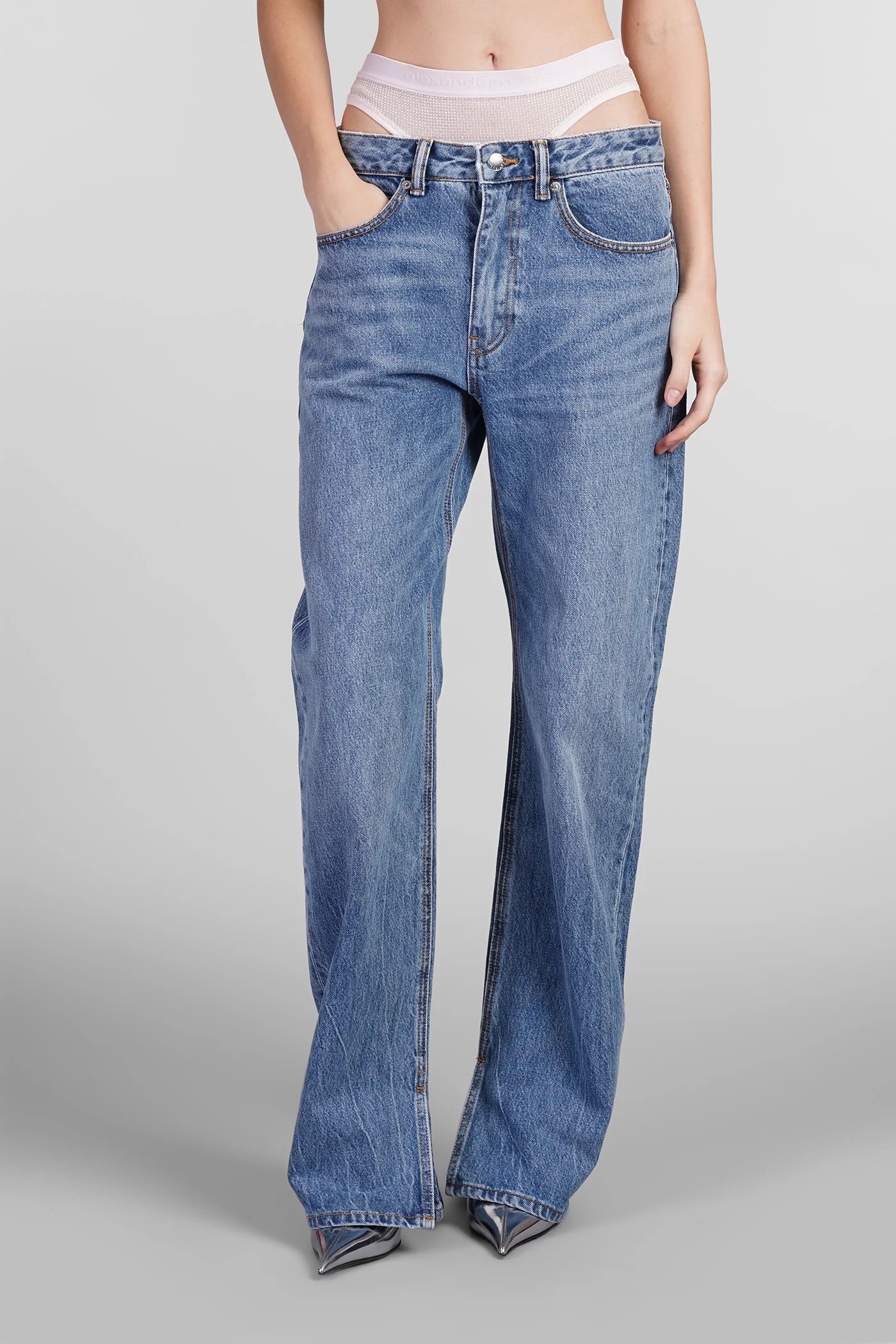 Jeans in blue cotton