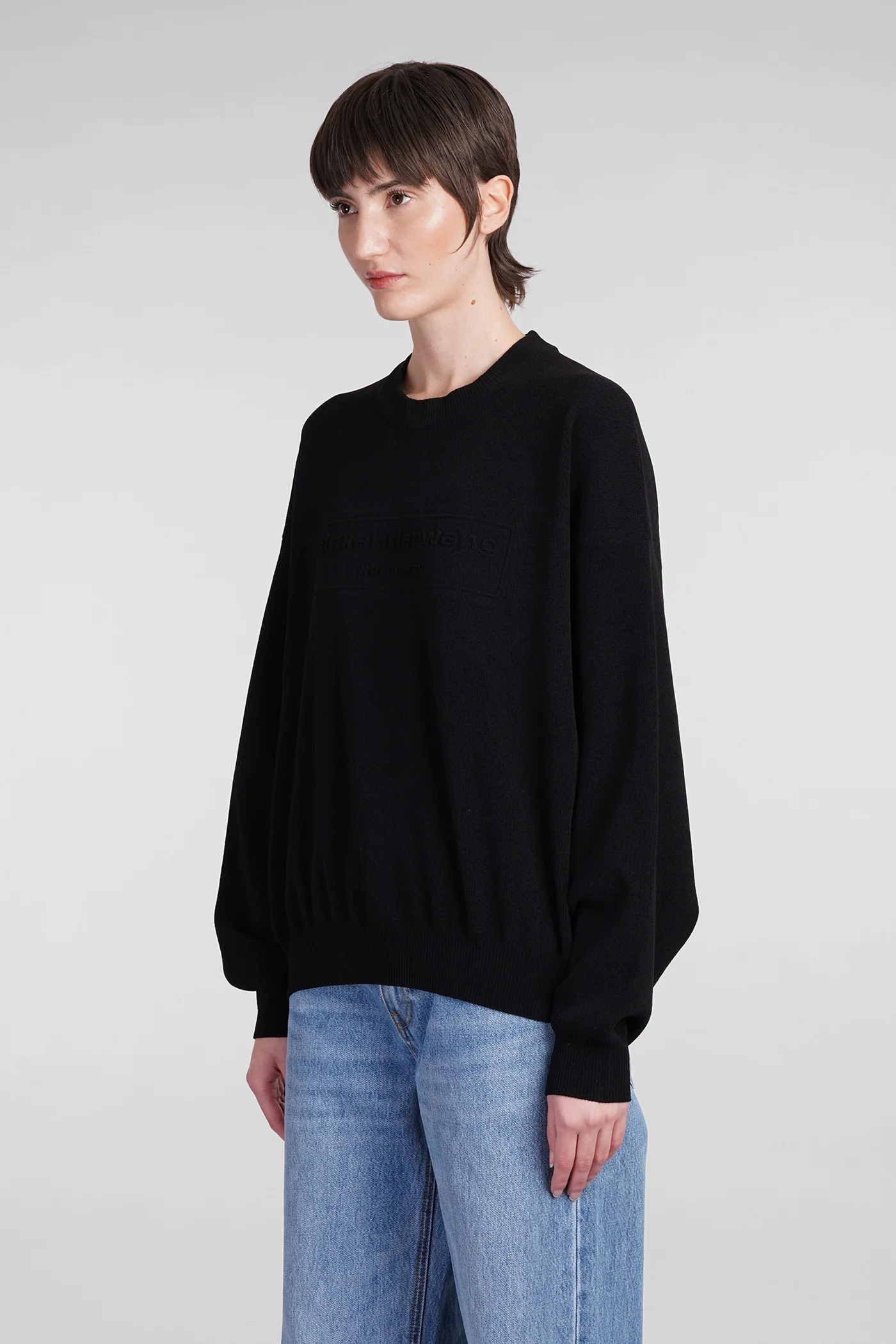 Knitwear in black polyester - Image 4