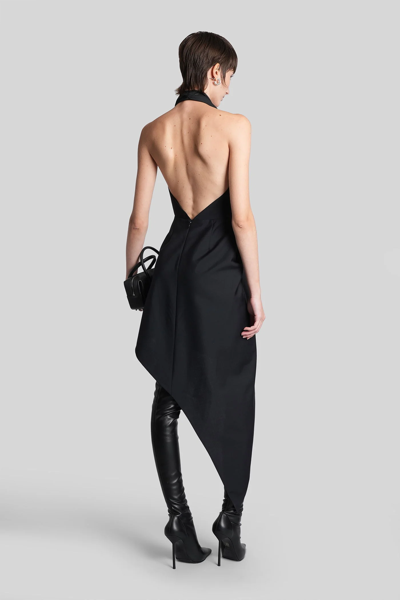 Long dress in black wool - Image 3