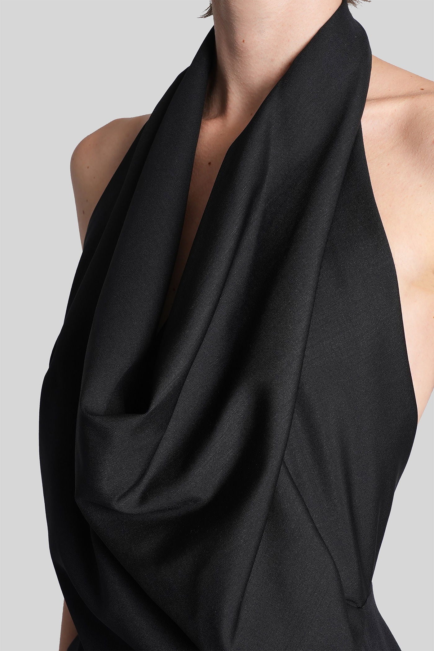 Long dress in black wool - Image 5