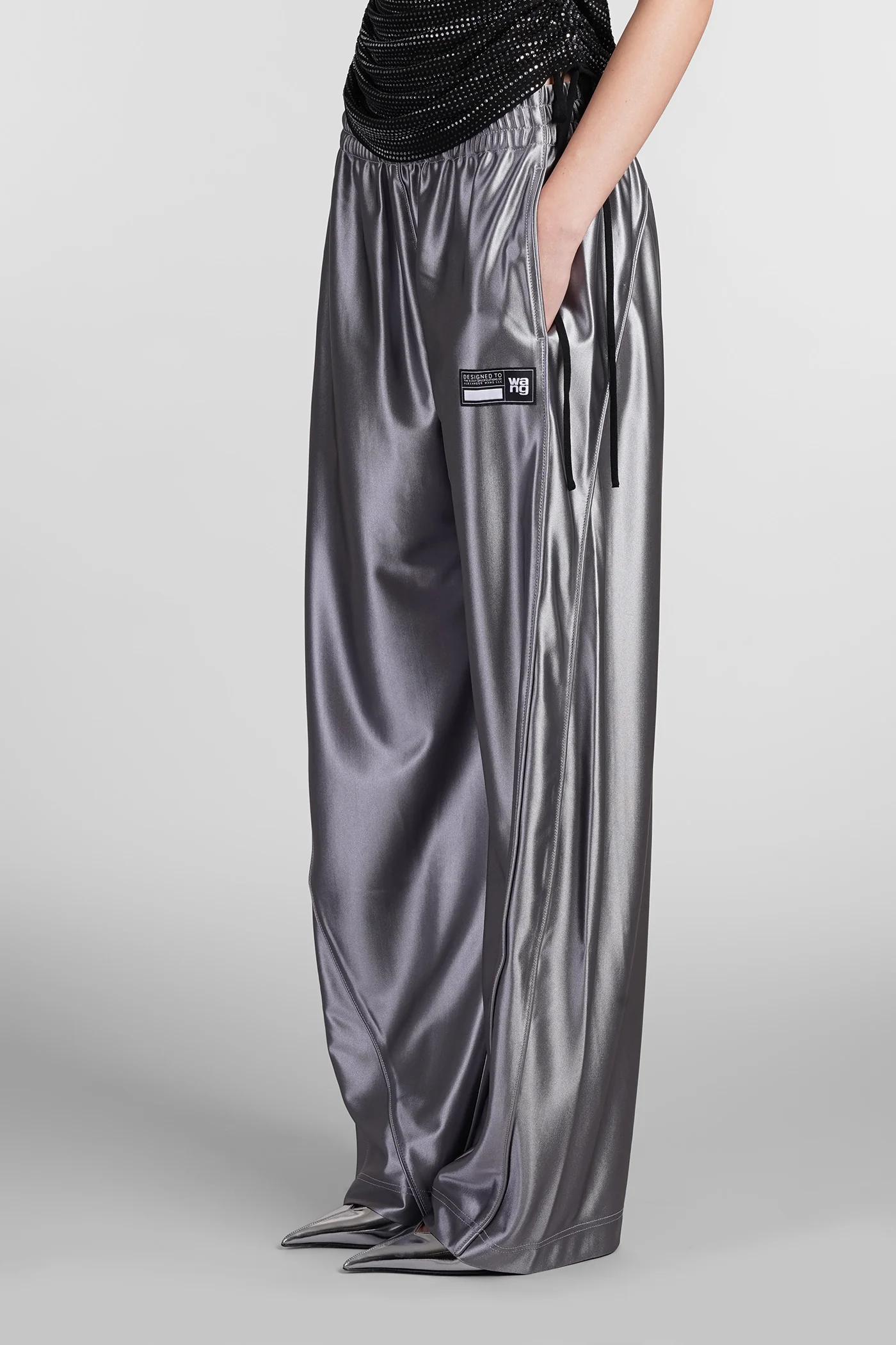 Pants in grey polyester - Image 4