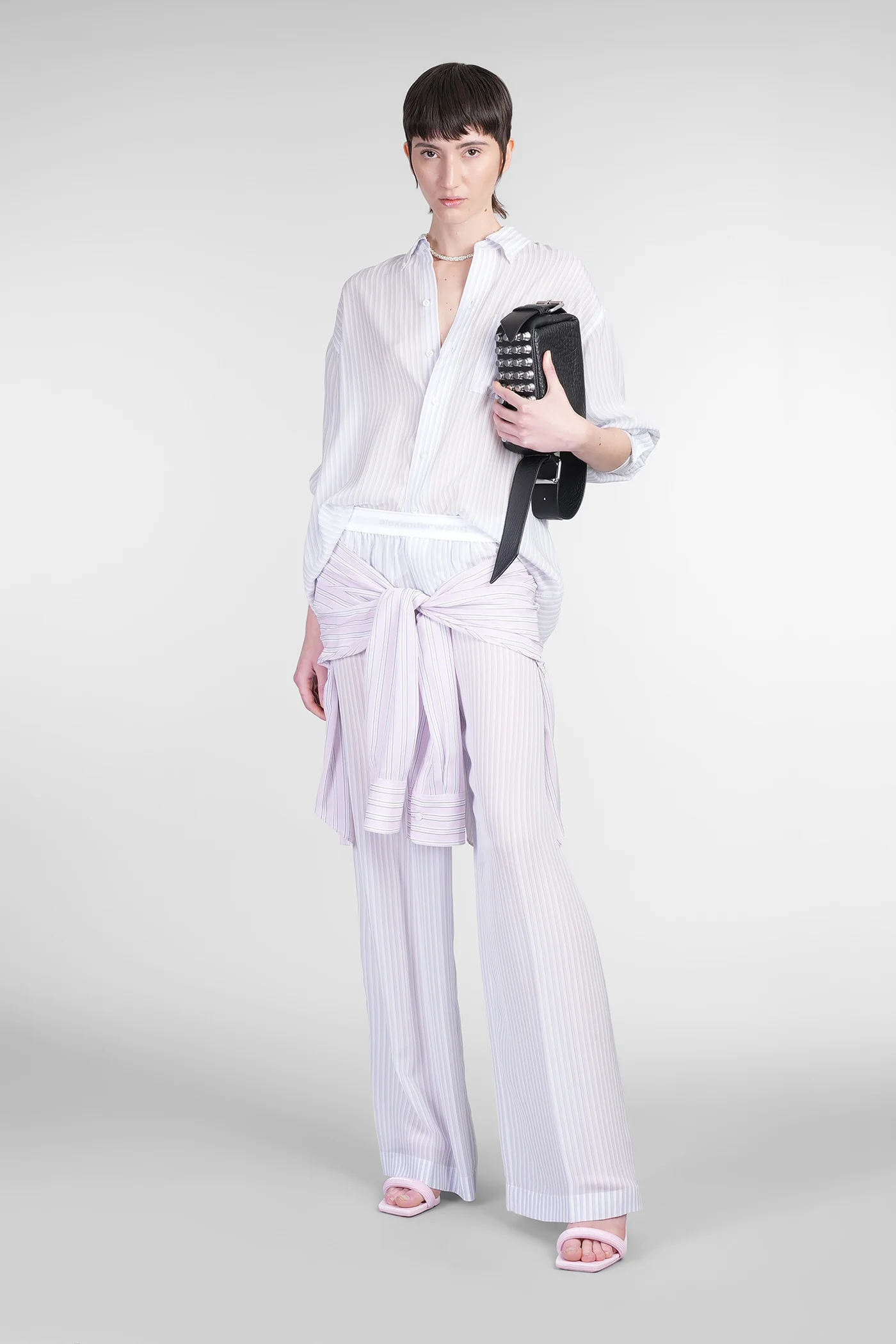 Pants in multicolor silk - Image 2