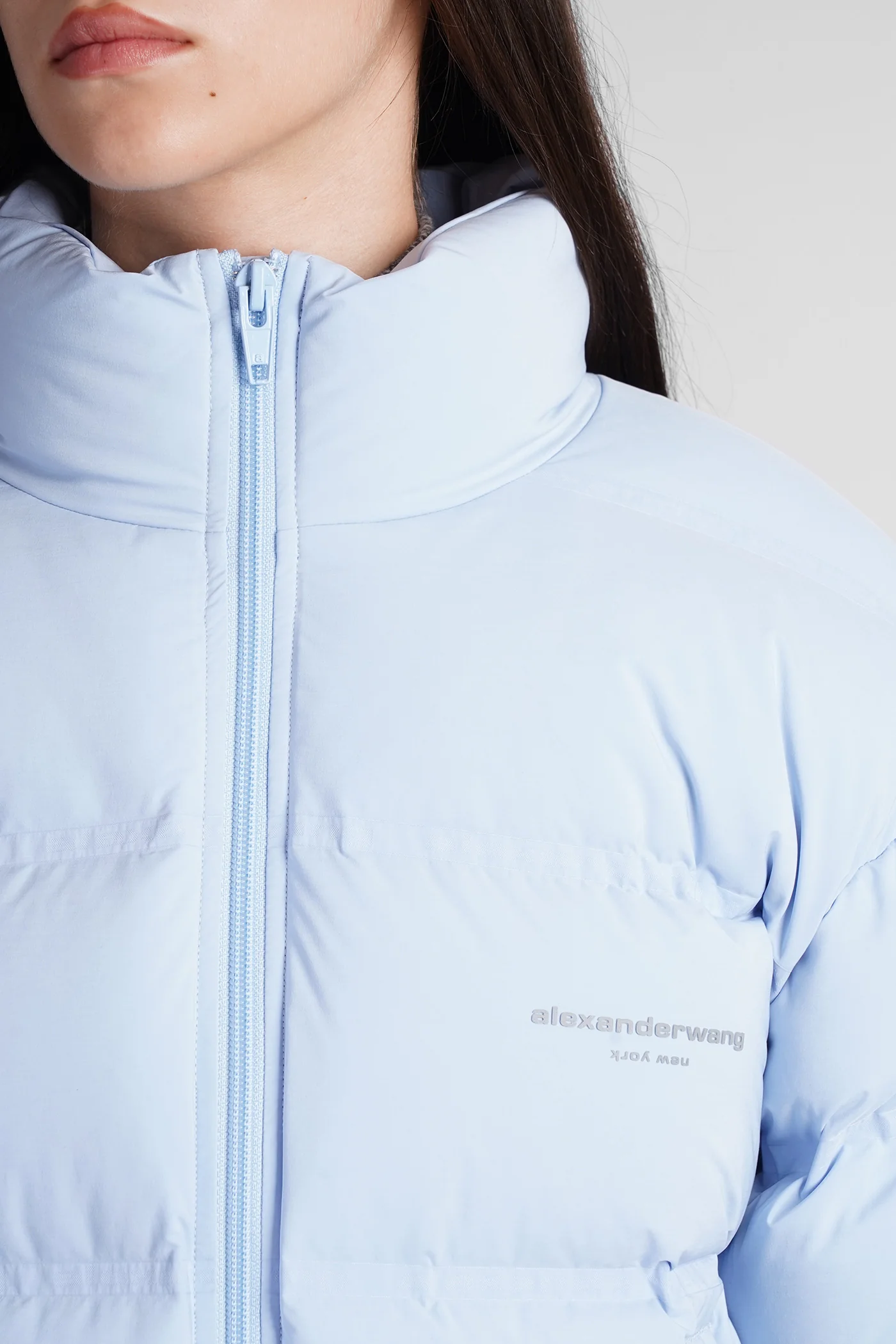 puffer in cyan polyester - Image 5