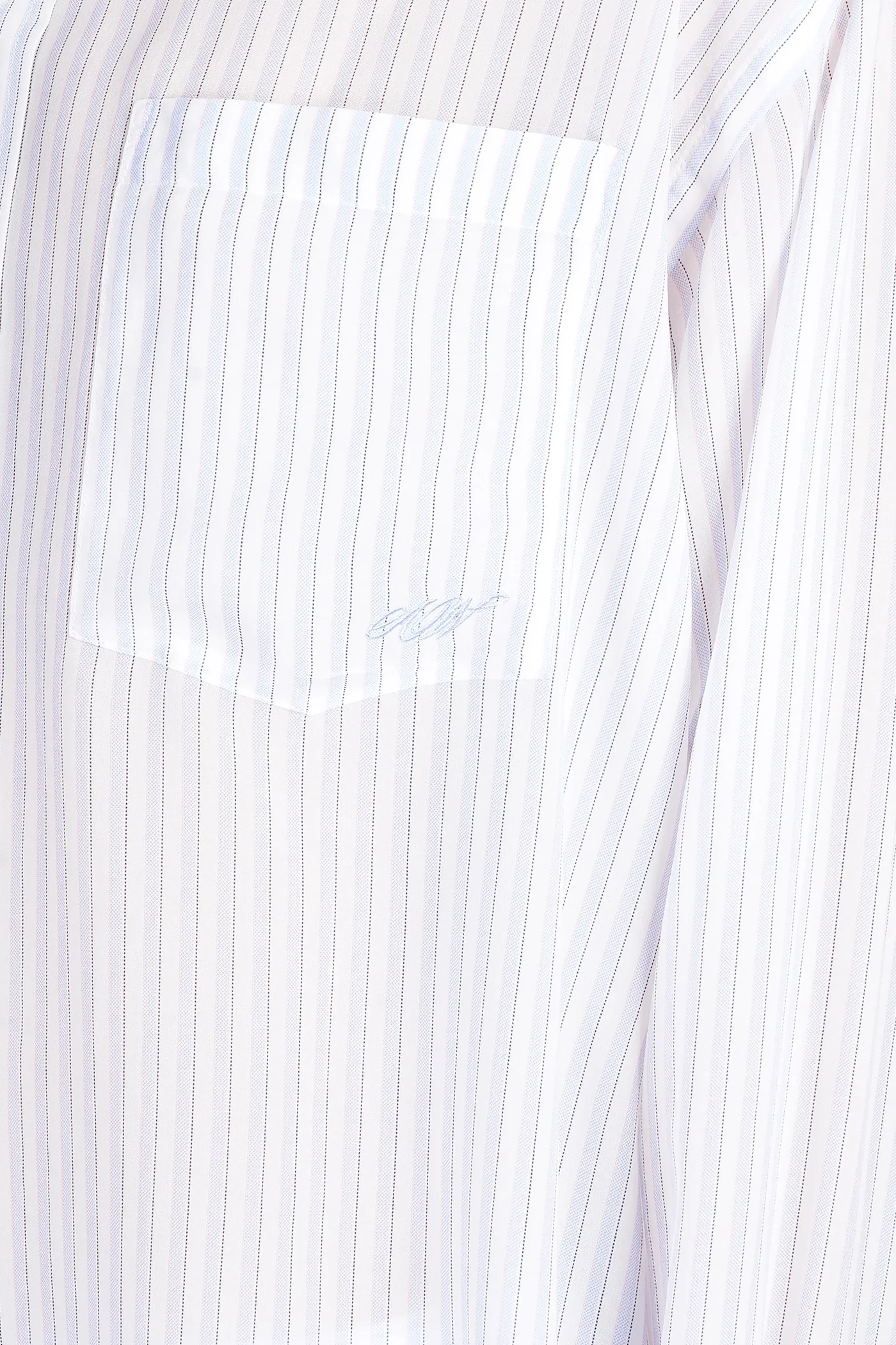 Shirt in blue silk - Image 5