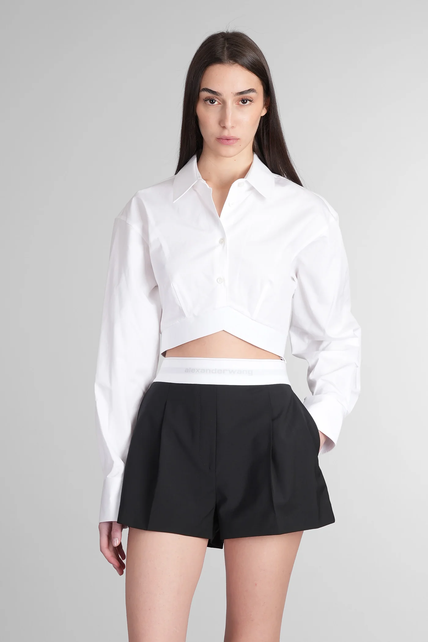 Shirt in white cotton