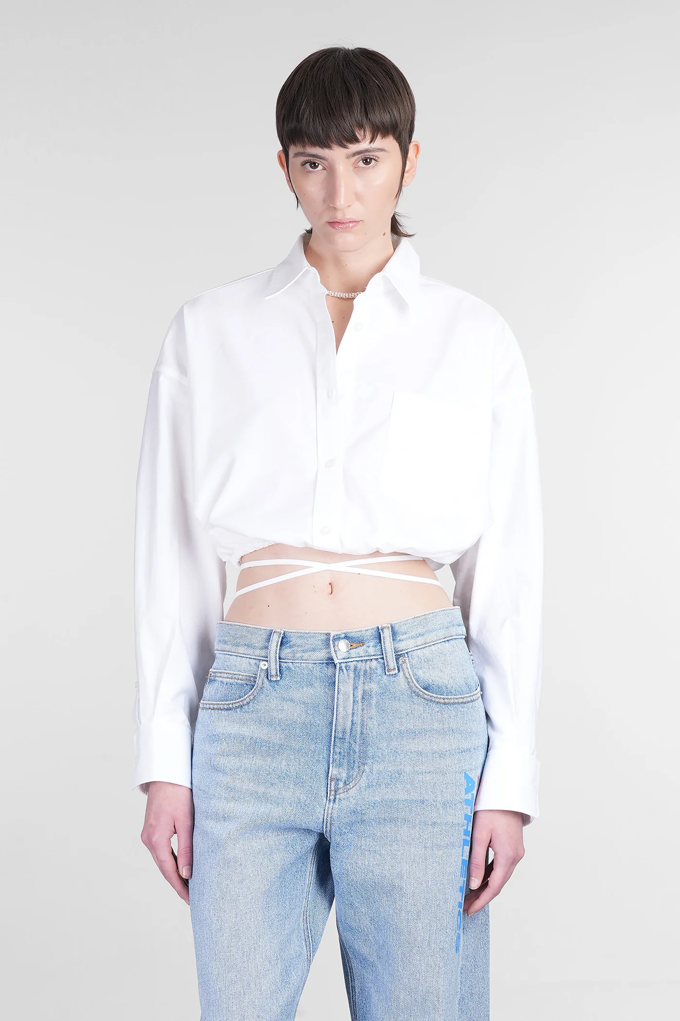 Shirt in white cotton