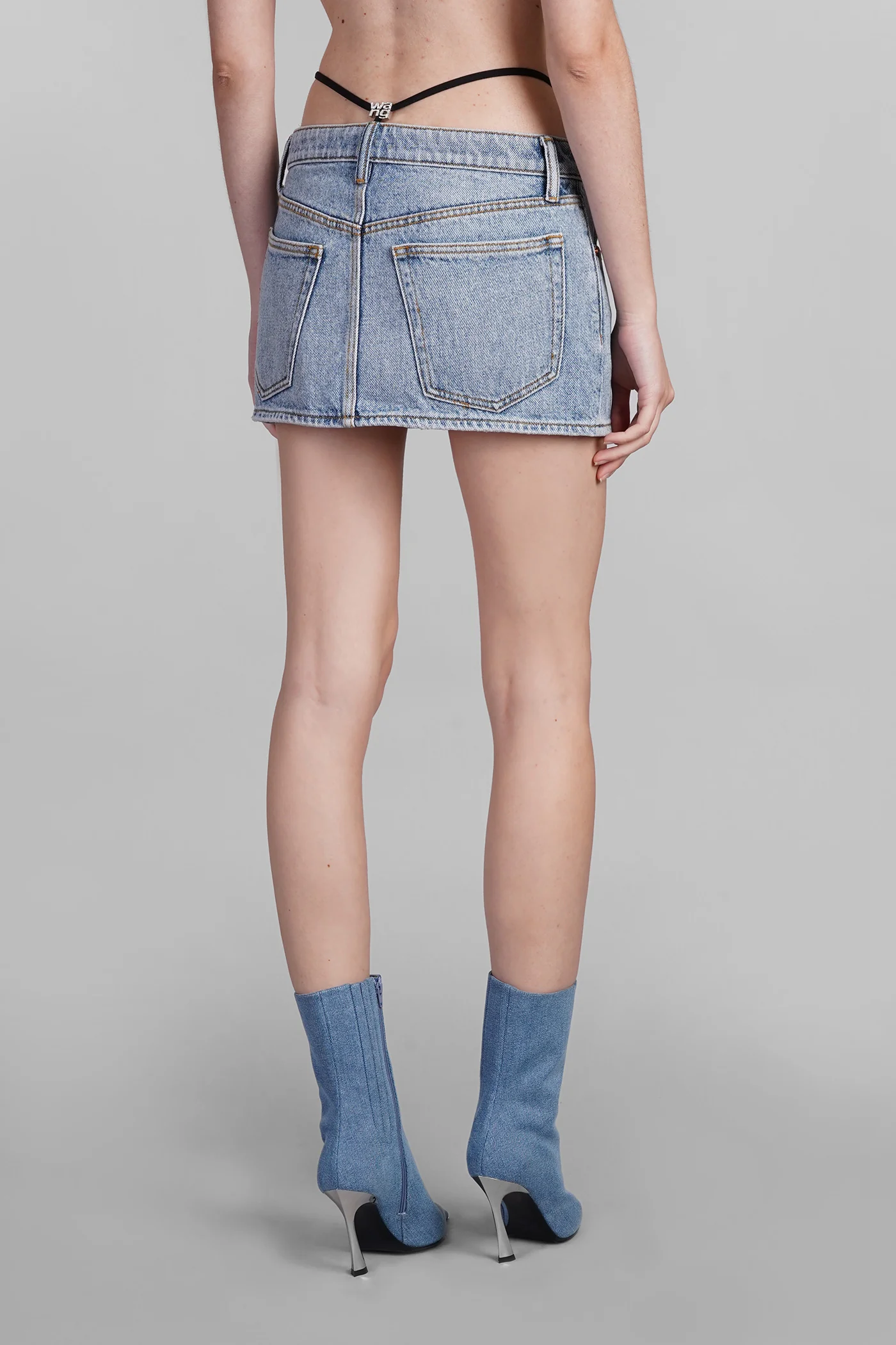 Skirt in blue cotton - Image 3