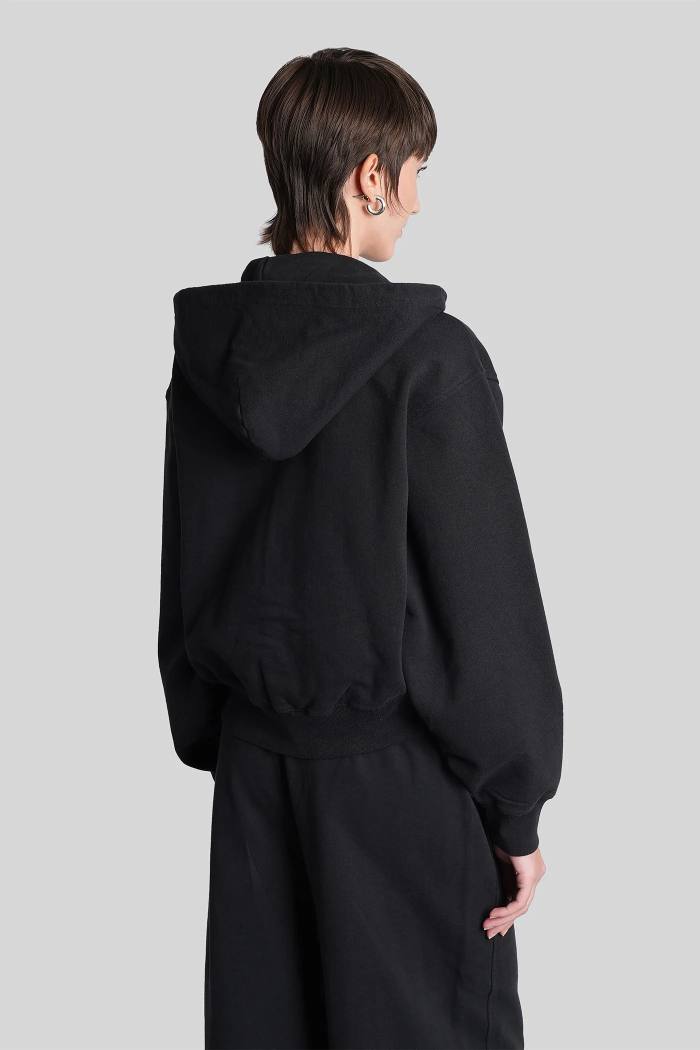 Sweatshirt in black cotton - Image 3