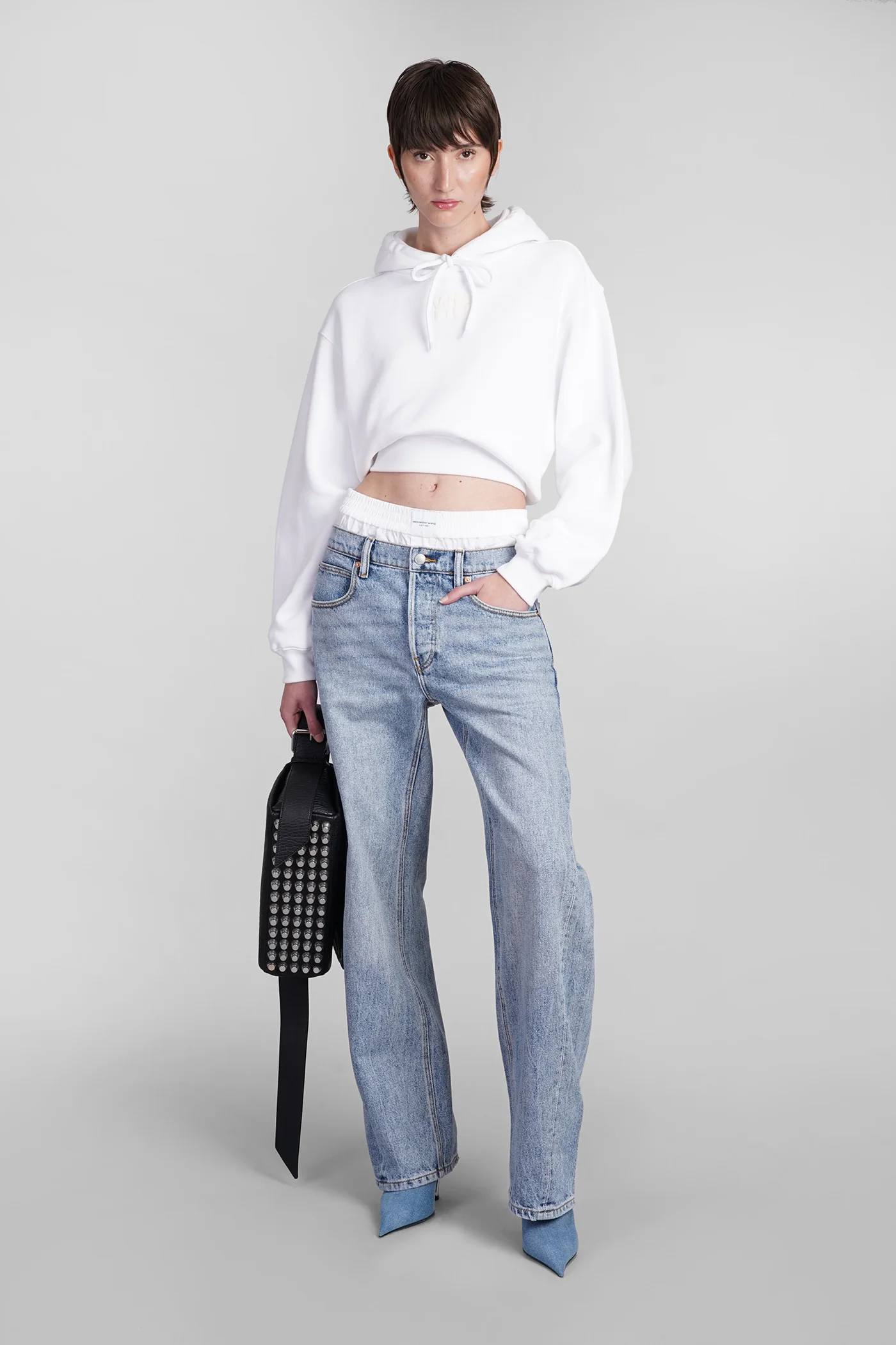 Sweatshirt in white cotton - Image 2