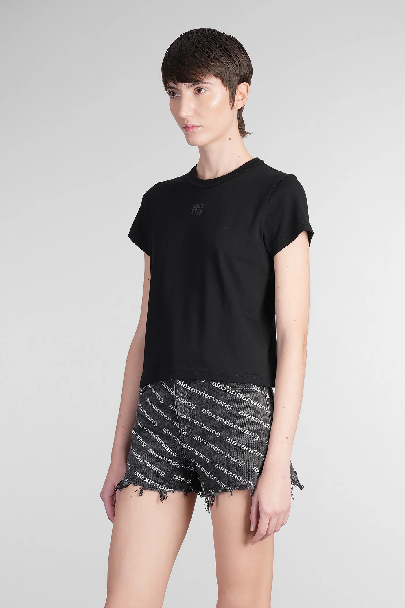 T-Shirt in black cotton - Image 4