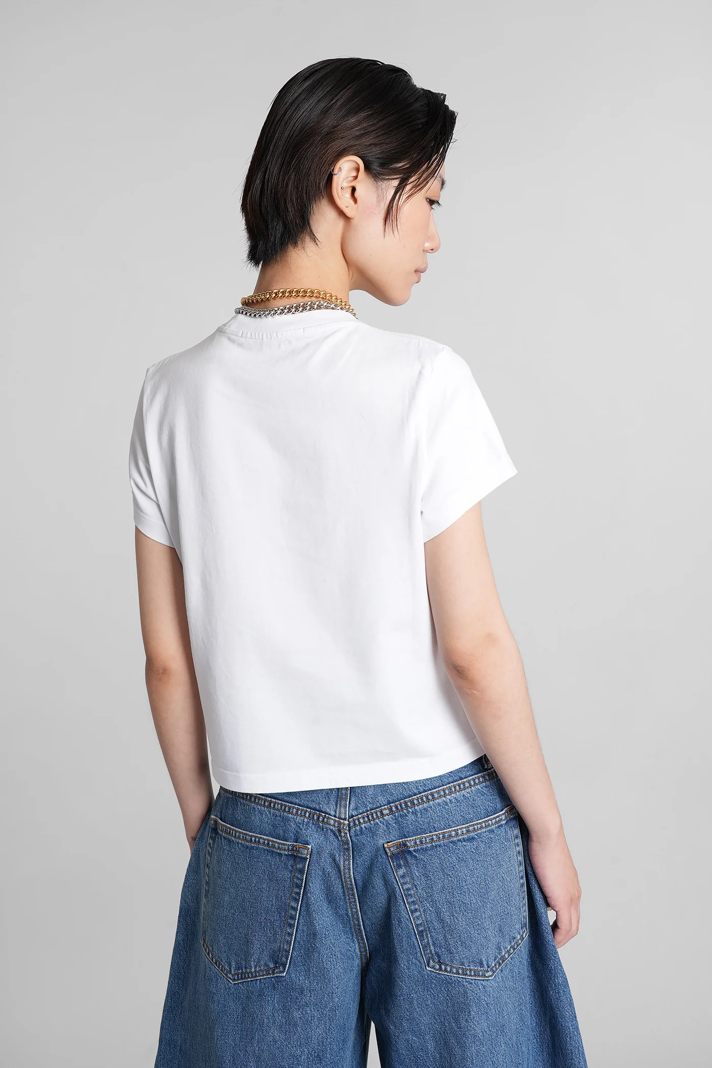 T-Shirt in white cotton - Image 3
