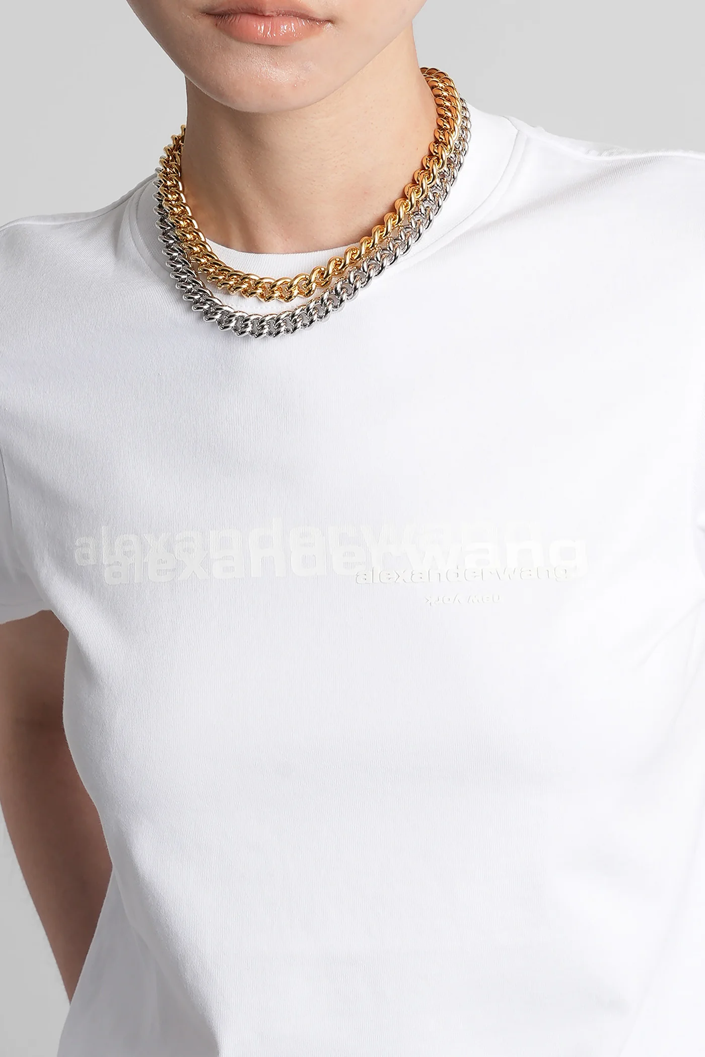 T-Shirt in white cotton - Image 5