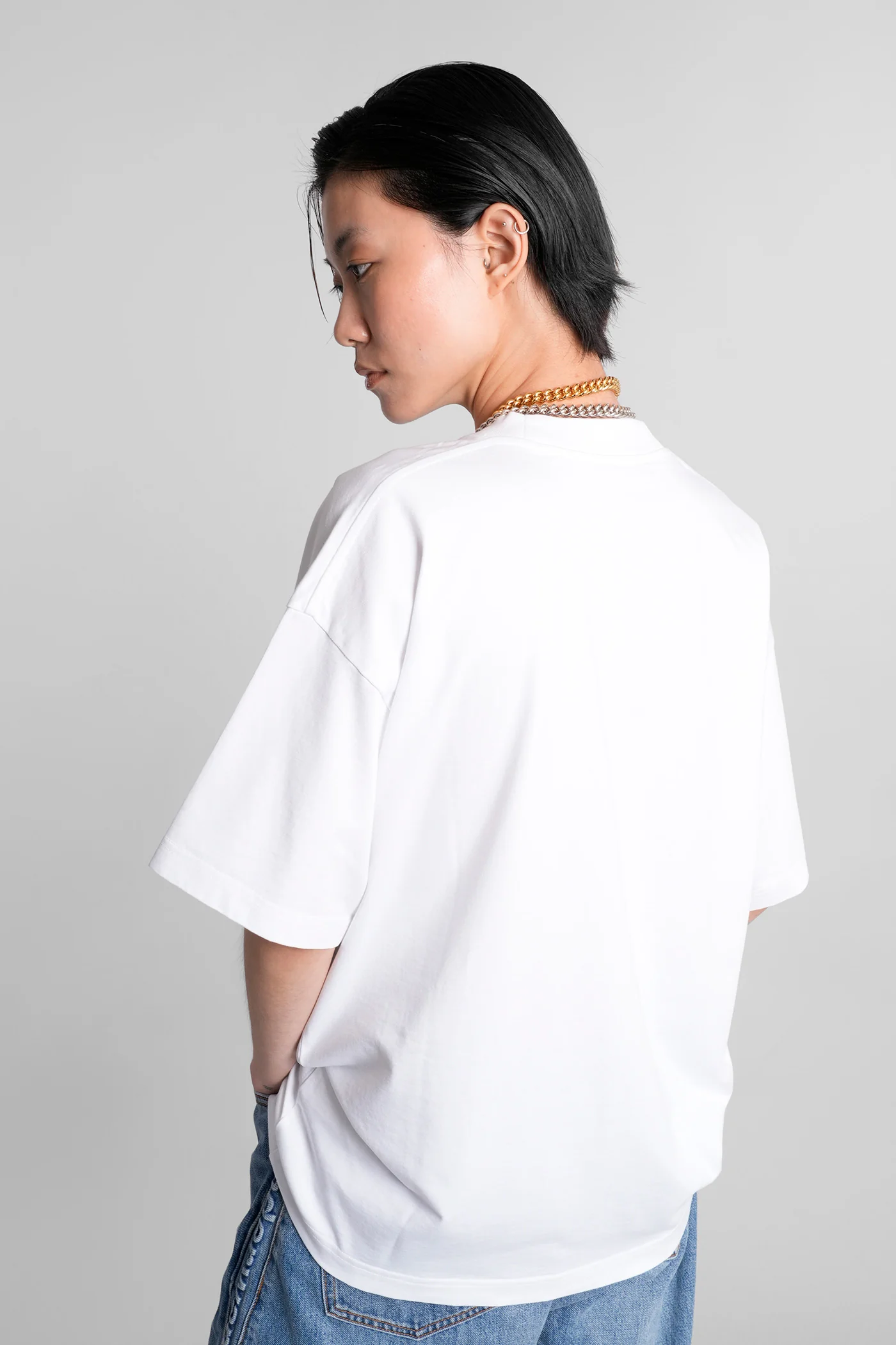 T-Shirt in white cotton - Image 3