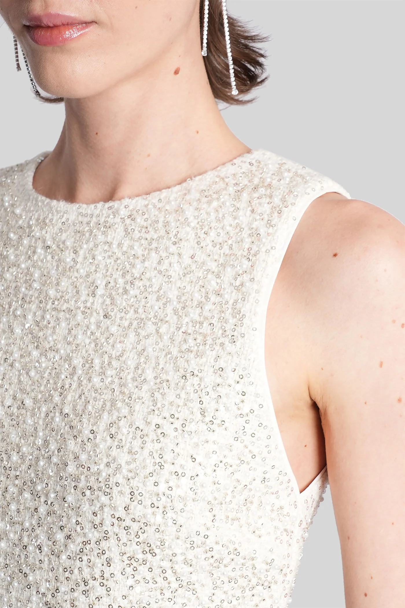 Cade Mini dress in white polyester - Image 4