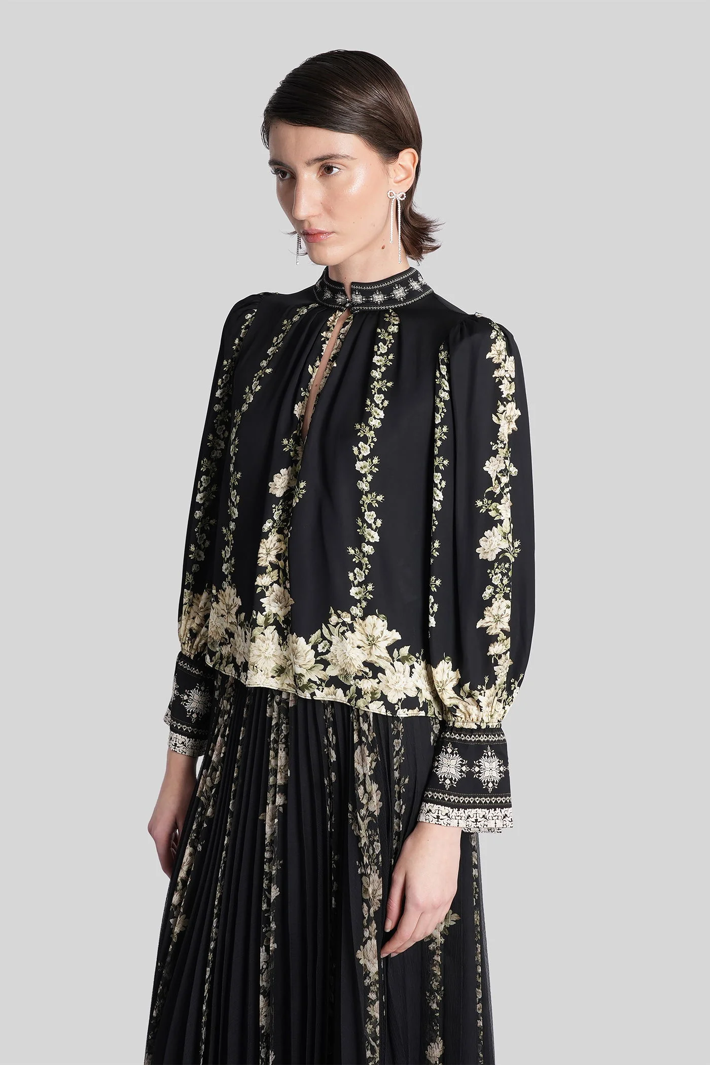 Marion Blouse in black viscose - Image 4