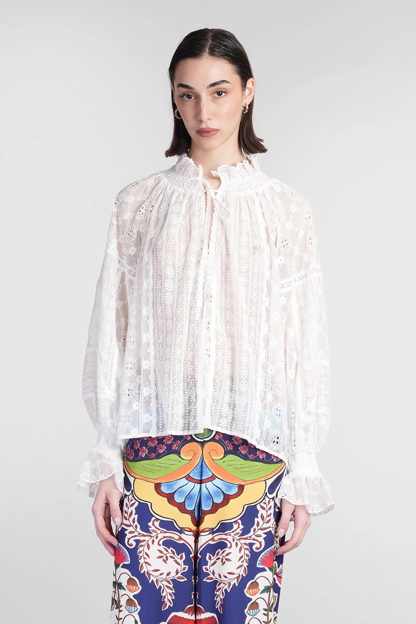 Norah Blouse in white polyester