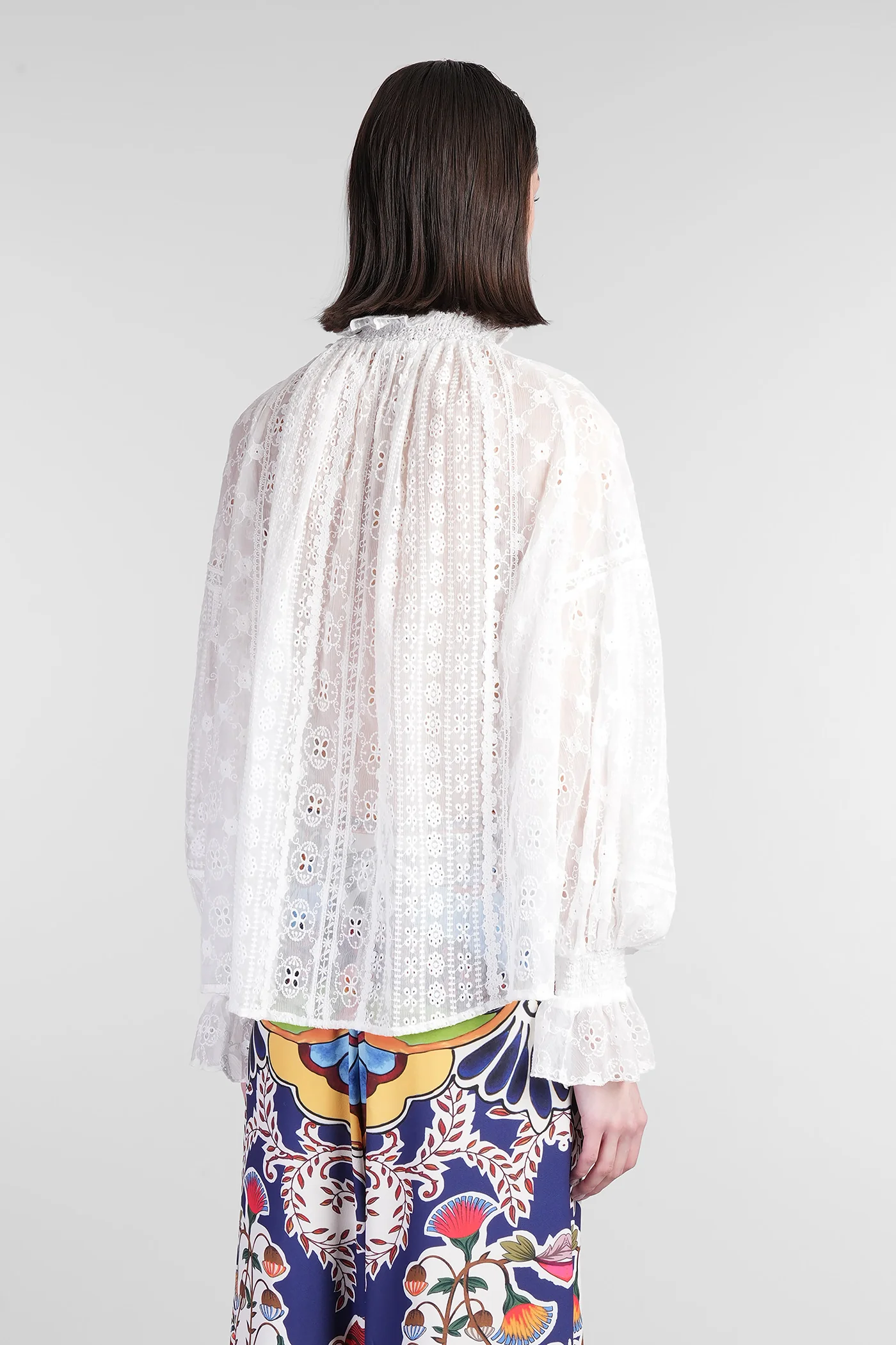 Norah Blouse in white polyester - Image 3