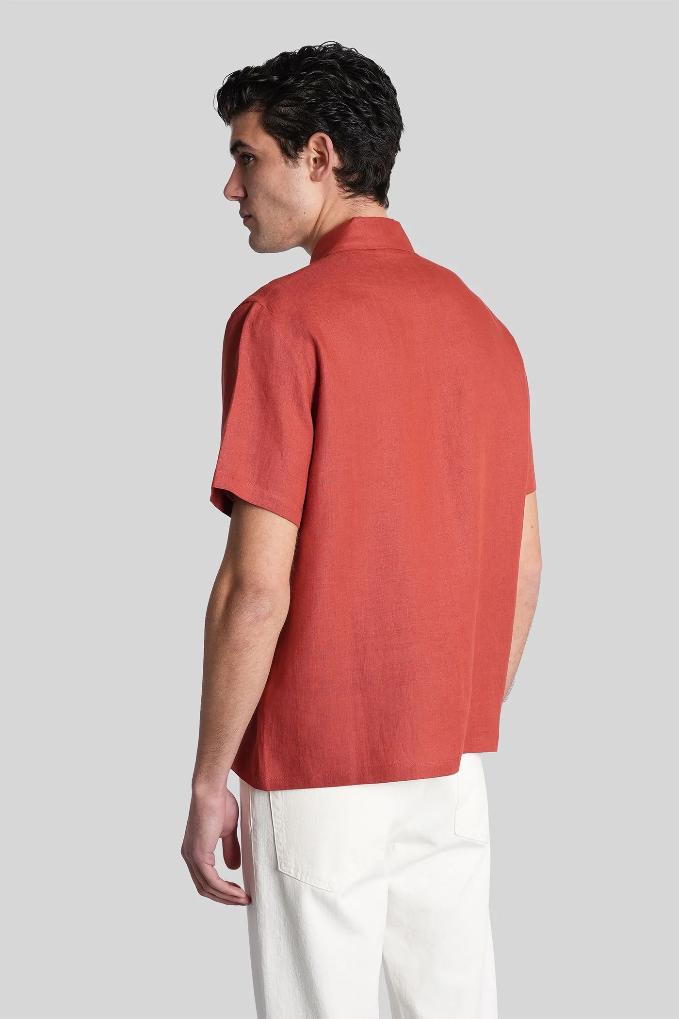 Shirt in Rust linen - Image 3