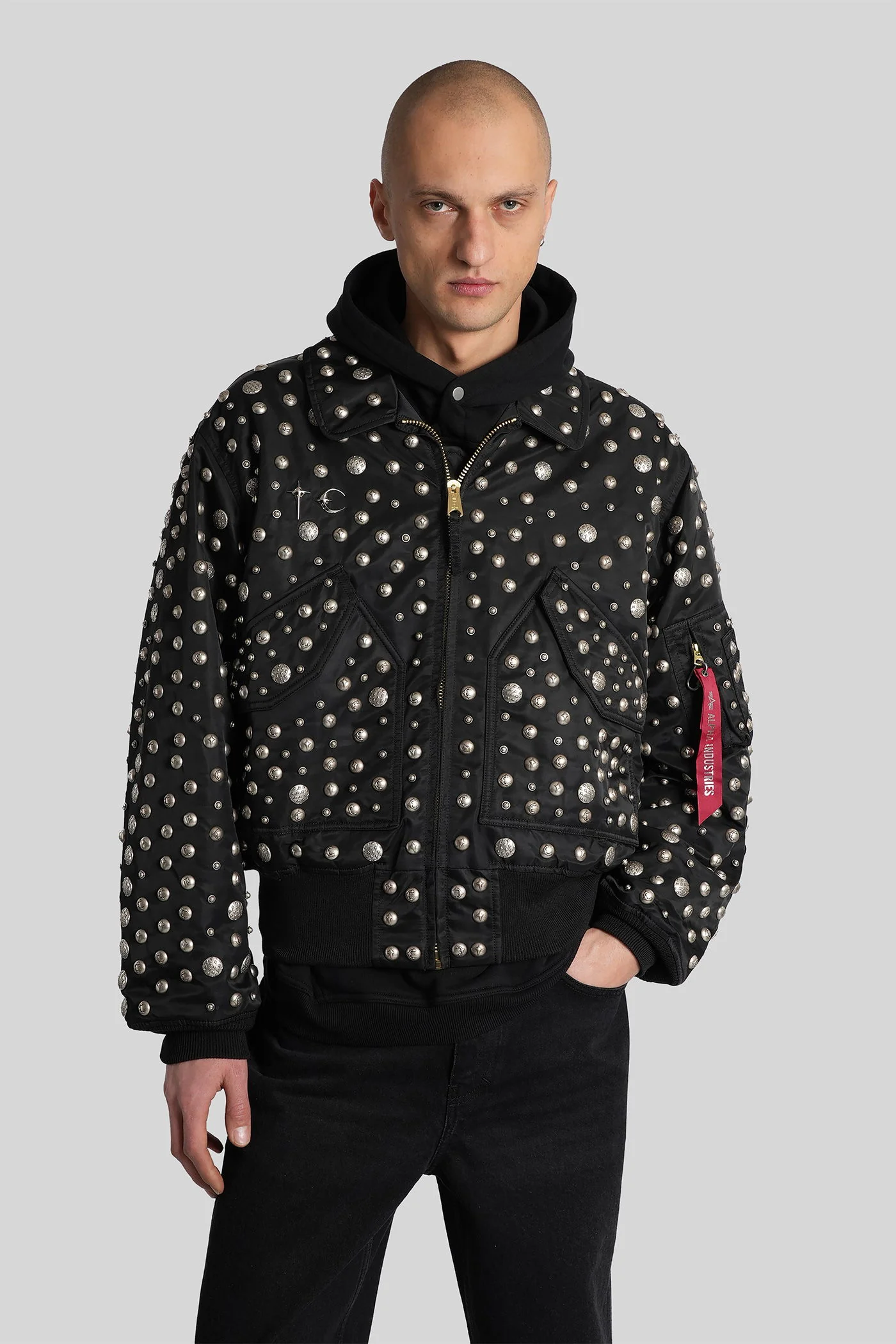 Bomber Jacket in black nylon