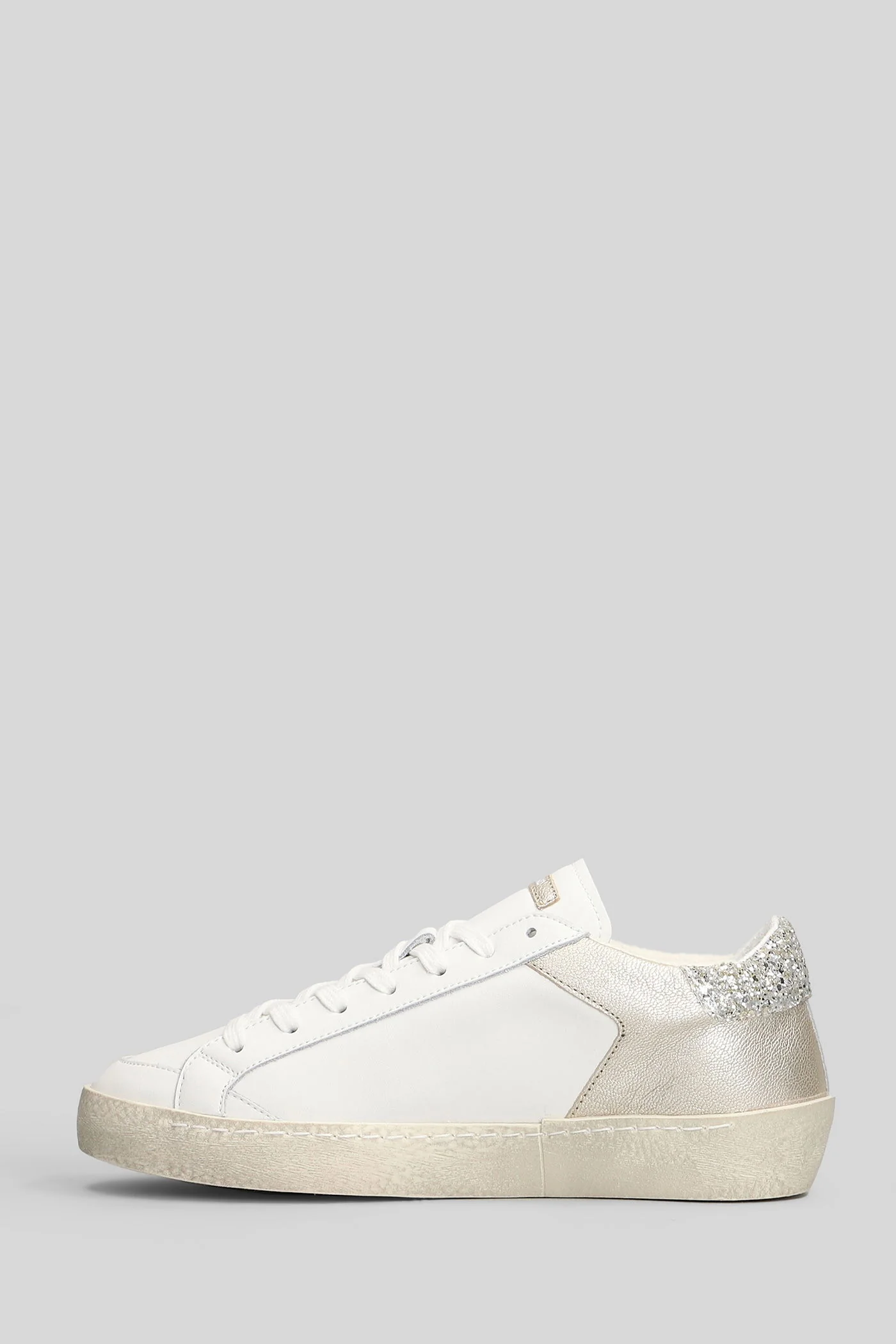 Sneakers in platinum leather - Image 3