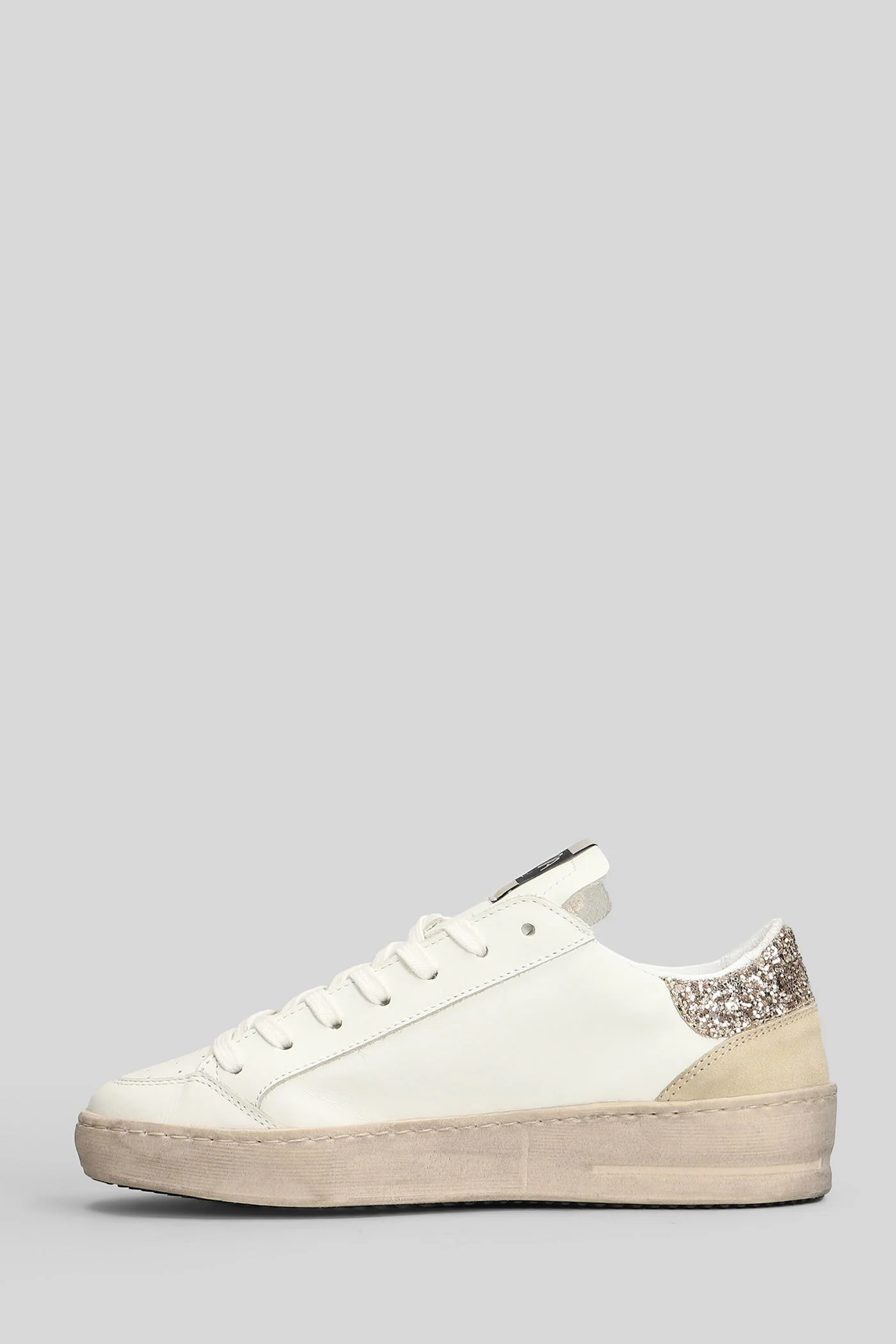 Sneakers in platinum leather - Image 3