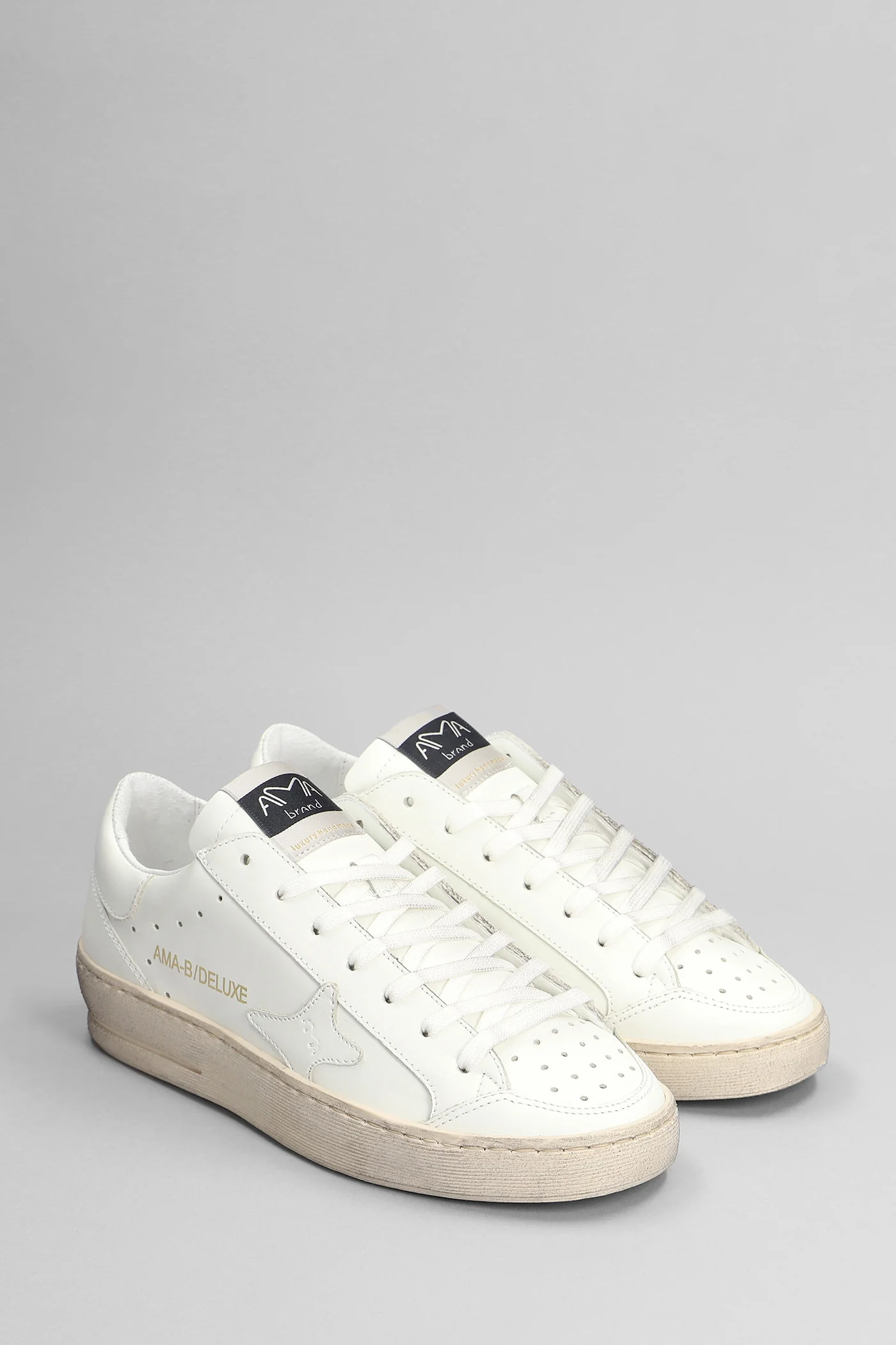 Sneakers in white leather - Image 2
