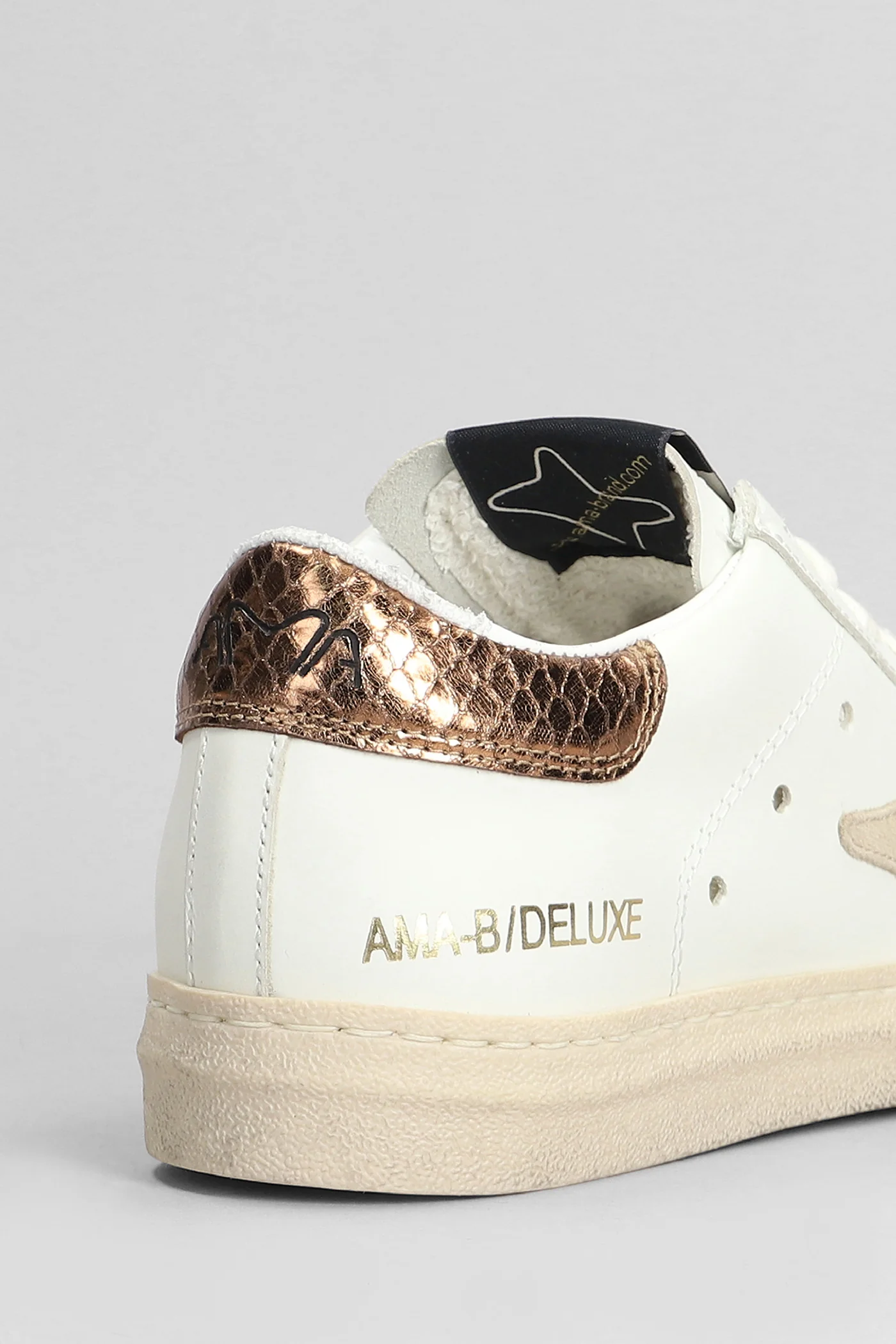 Sneakers in white leather - Image 5