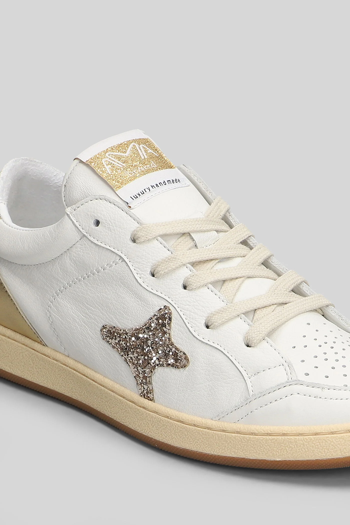 Sneakers in white leather - Image 5