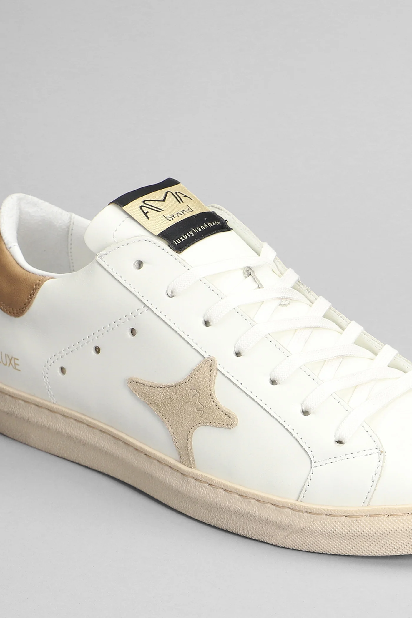 Sneakers in white leather - Image 5