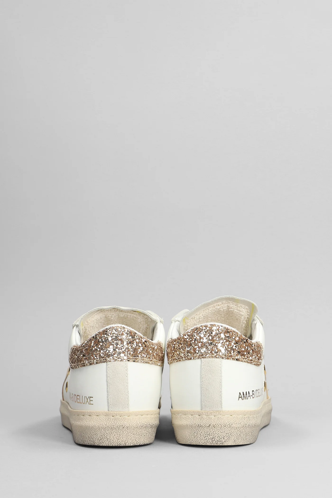 Sneakers in white suede and leather - Image 4
