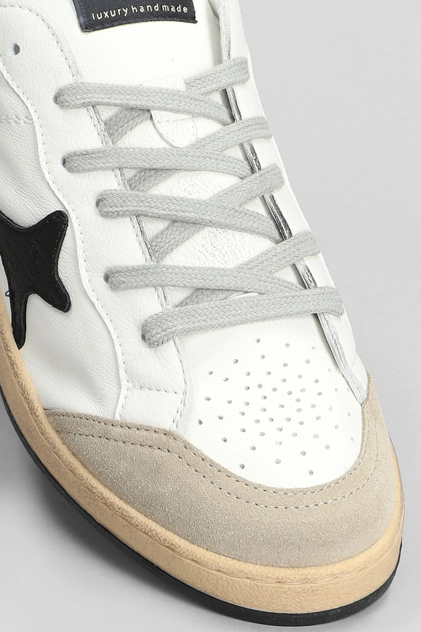 Sneakers in white suede and leather - Image 5