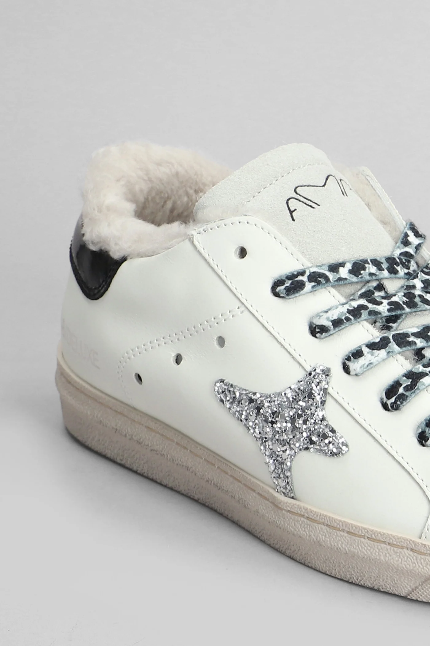 Sneakers in white suede and leather - Image 5
