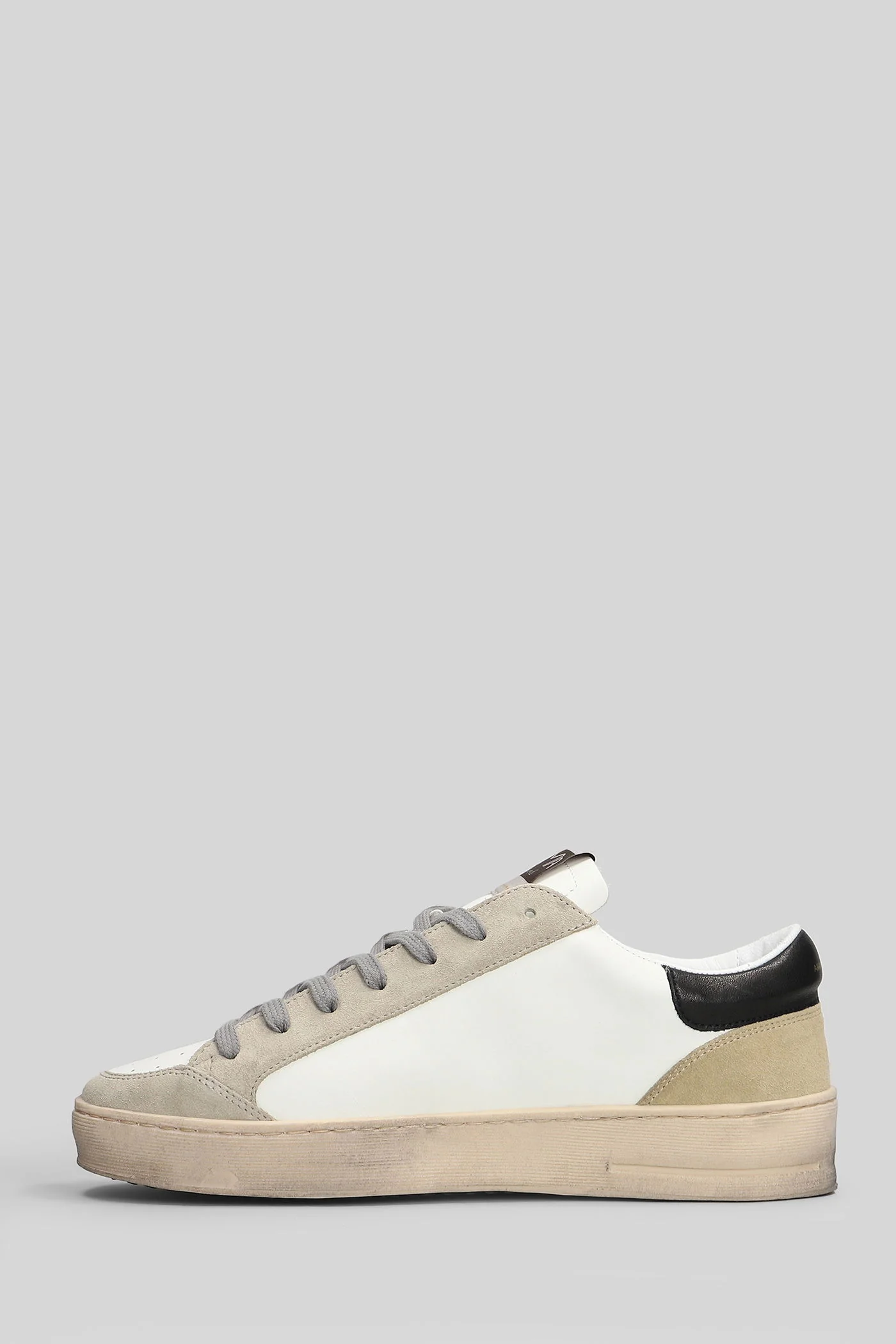 Sneakers in white suede and leather - Image 3
