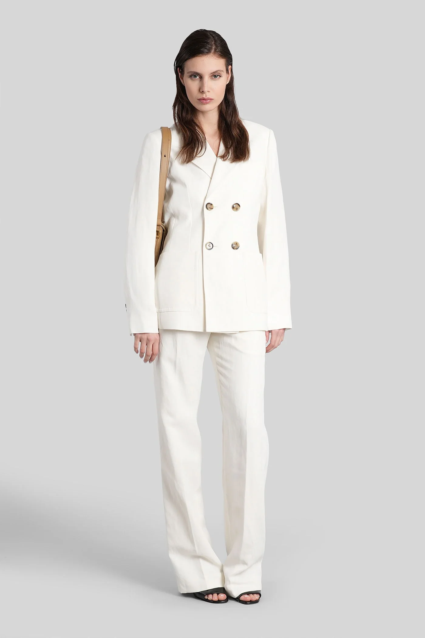 Blazer in beige viscose - Image 2