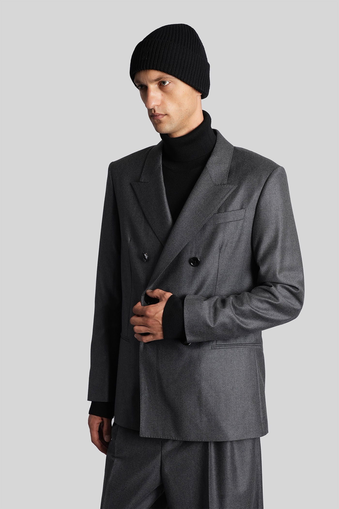 Blazer in grey wool - Image 4