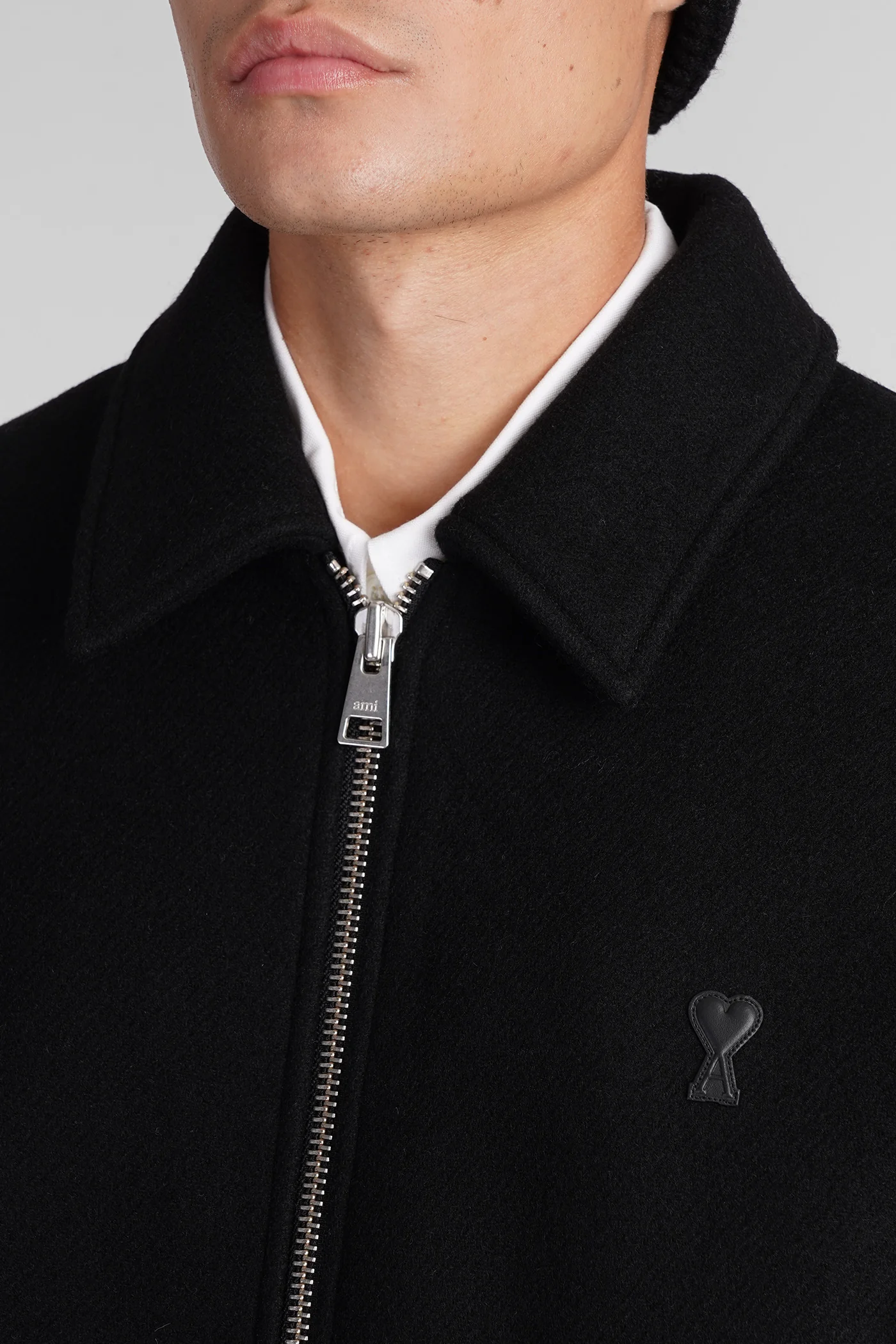 Bomber Jacket in black wool - Image 5