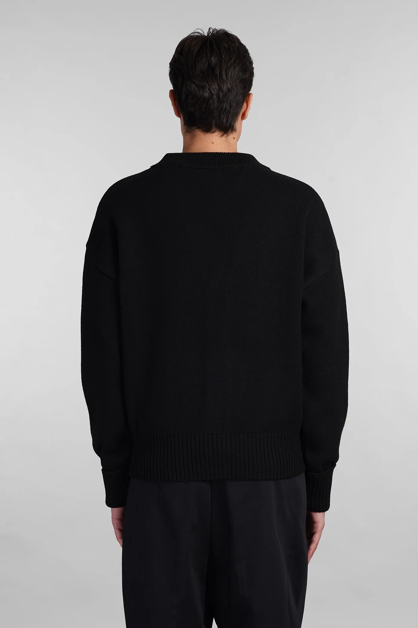 Cardigan in black wool - Image 3
