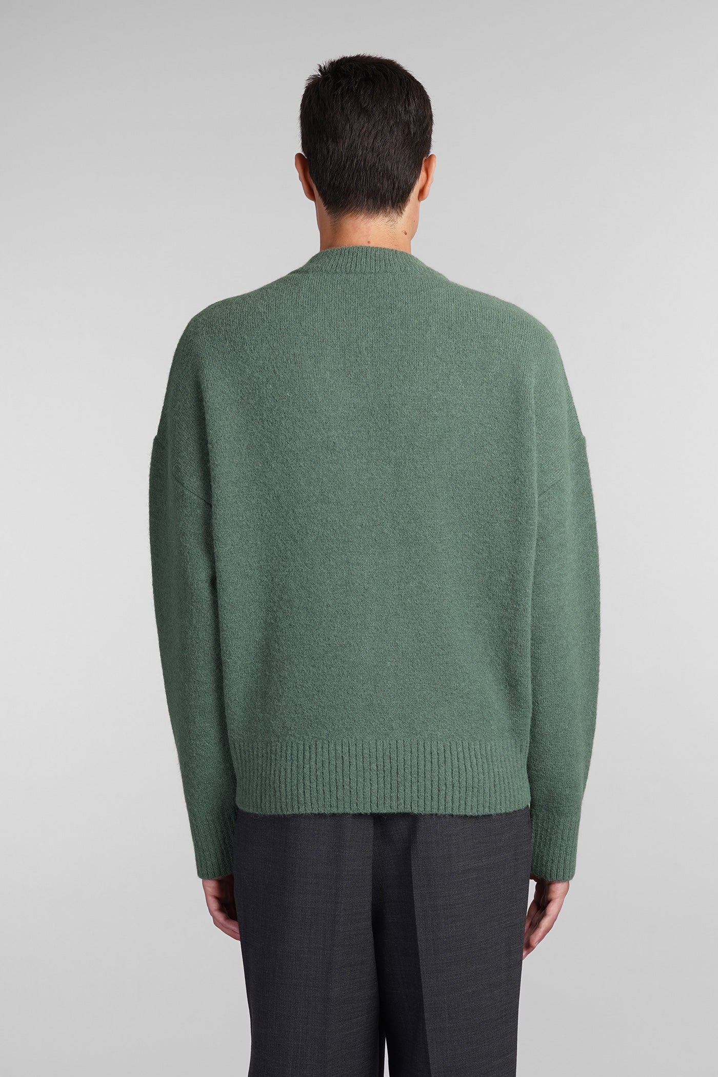 Cardigan in green wool - Image 3
